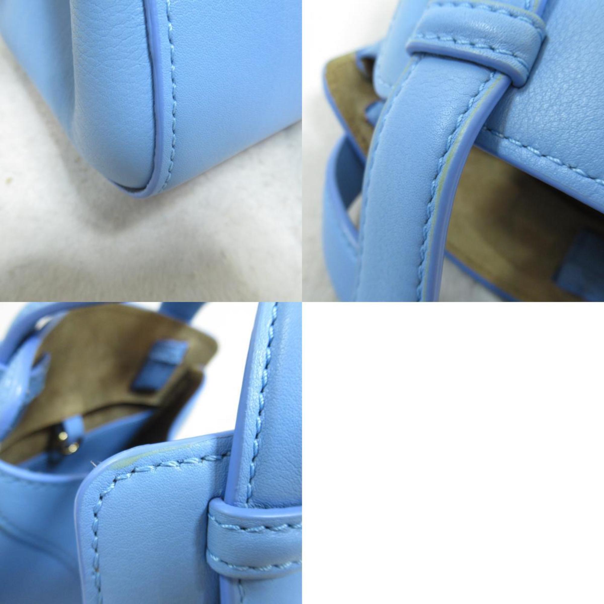 Loewe Blue Light Blue Leather Shoulder Bag (Pre-Owned)