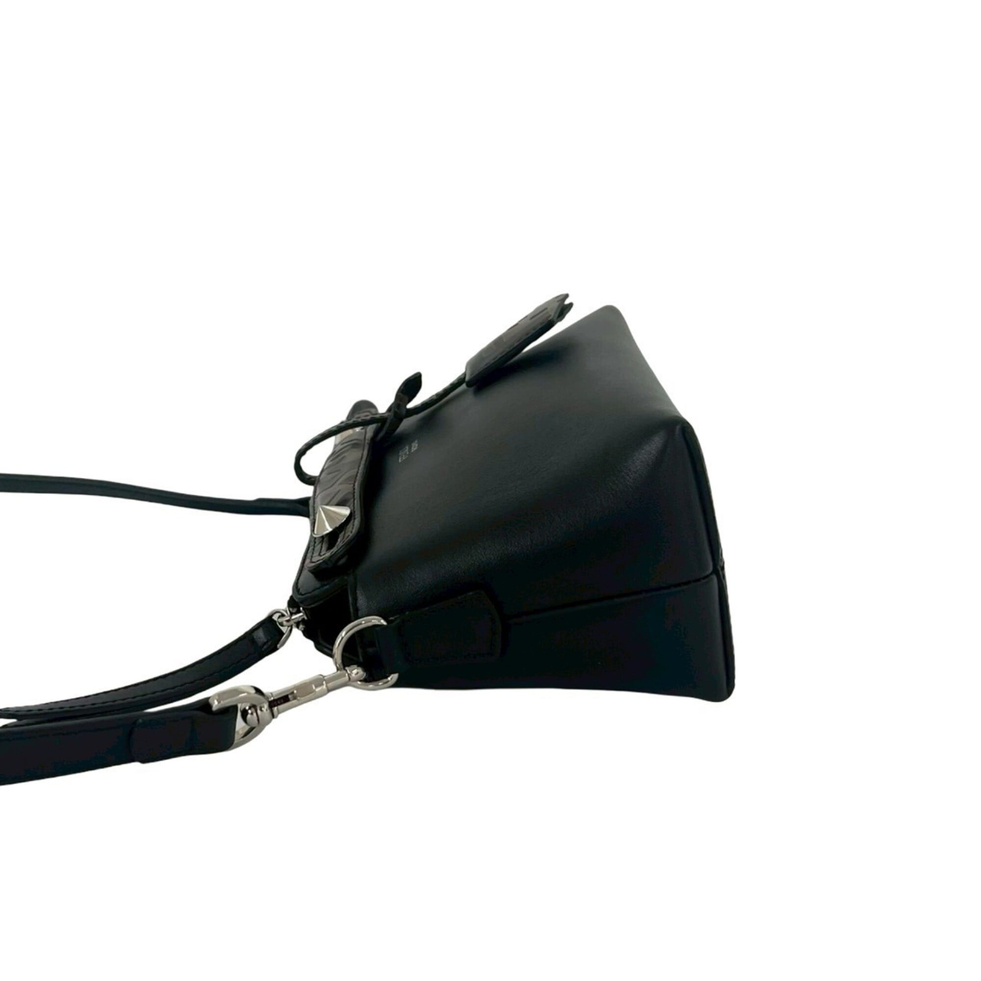 Fendi Black Brown Leather Handbag Shoulder Bag (Pre-Owned)