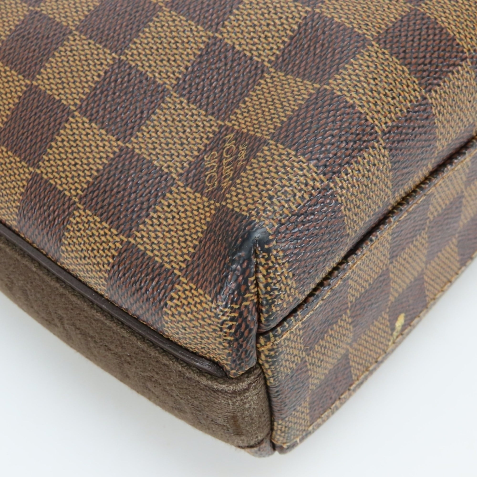 Louis Vuitton Damier Brown Damier Canvas Ebene Damier Canvas Leather Shoulder Bag (Pre-Owned)