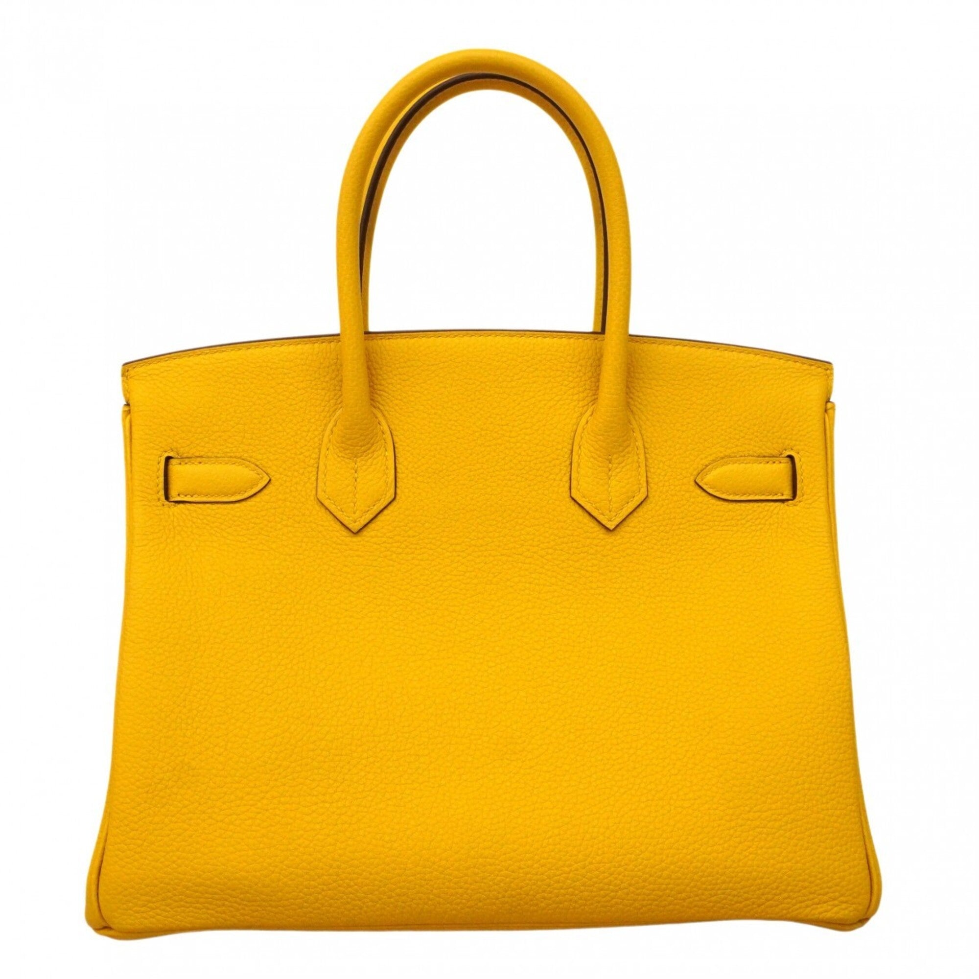 Hermes Yellow Togo Leather Handbag (Pre-Owned)