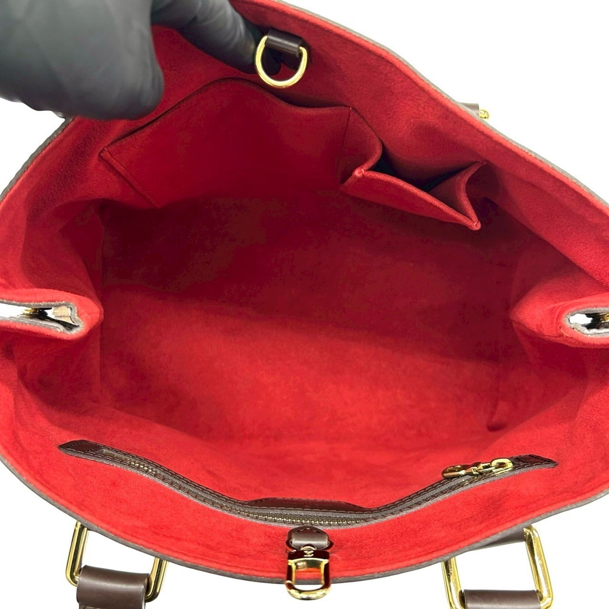 Louis Vuitton Brown Leather Pvc Handbag Tote Bag (Pre-Owned)