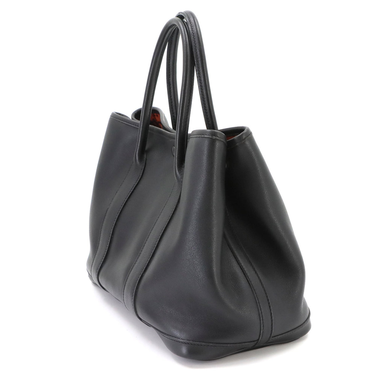 Hermes Black Swift Leather Handbag Tote Bag (Pre-Owned)