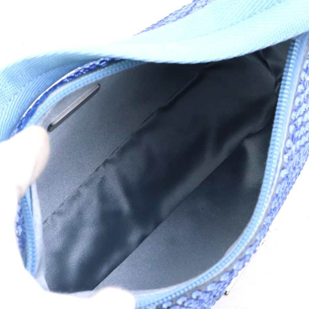 Prada Blue Silk Viscose Handbag (Pre-Owned)