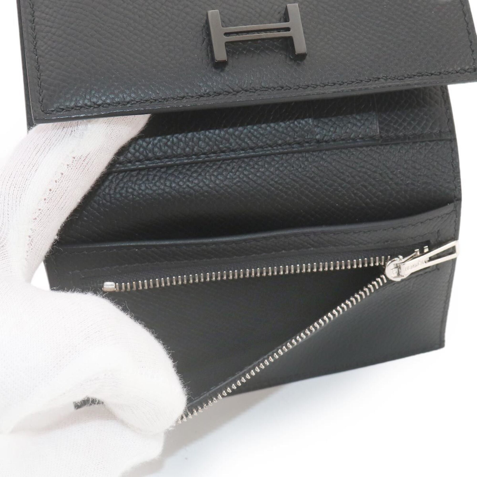 Hermes Black Wallet (Tri-Fold) (Pre-Owned)