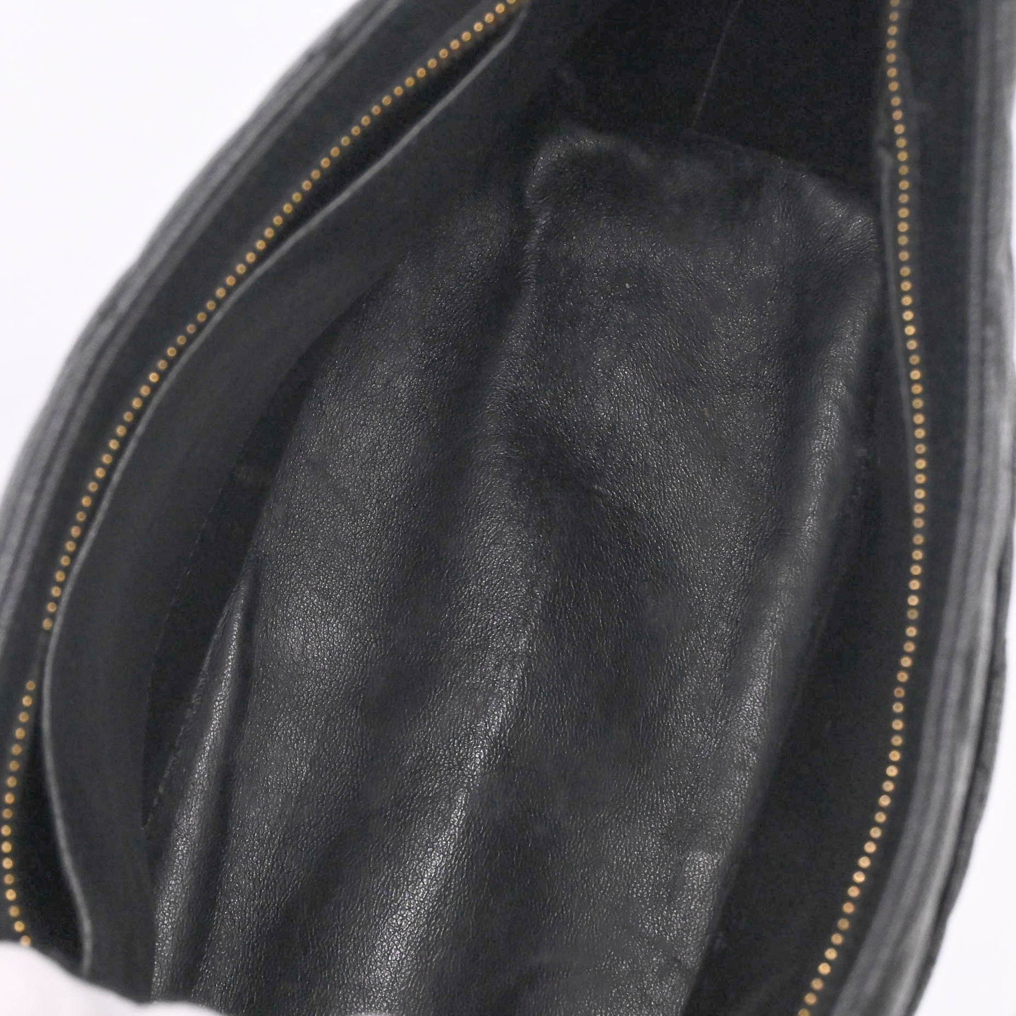 Chanel Black Grained Calfskin Handbag Tote Bag (Pre-Owned)