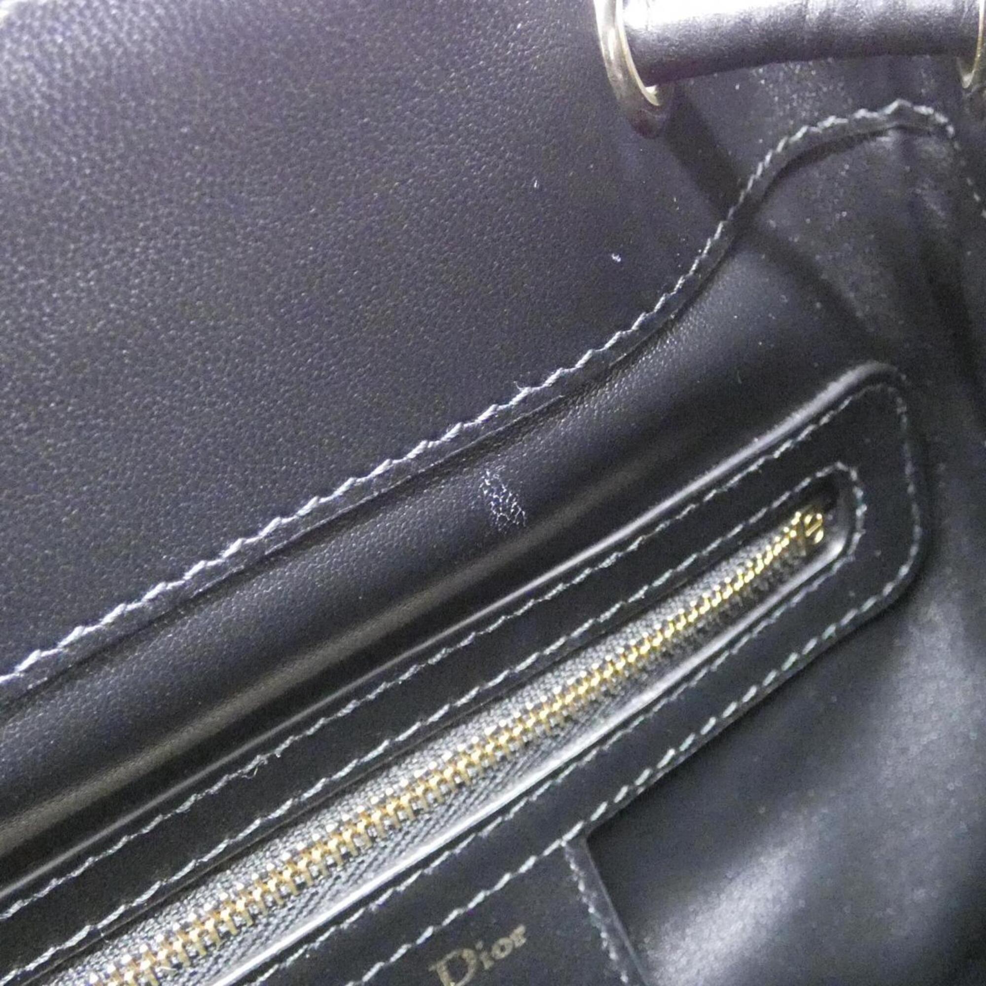 Christian Dior Black Leather Shoulder Bag (Pre-Owned)