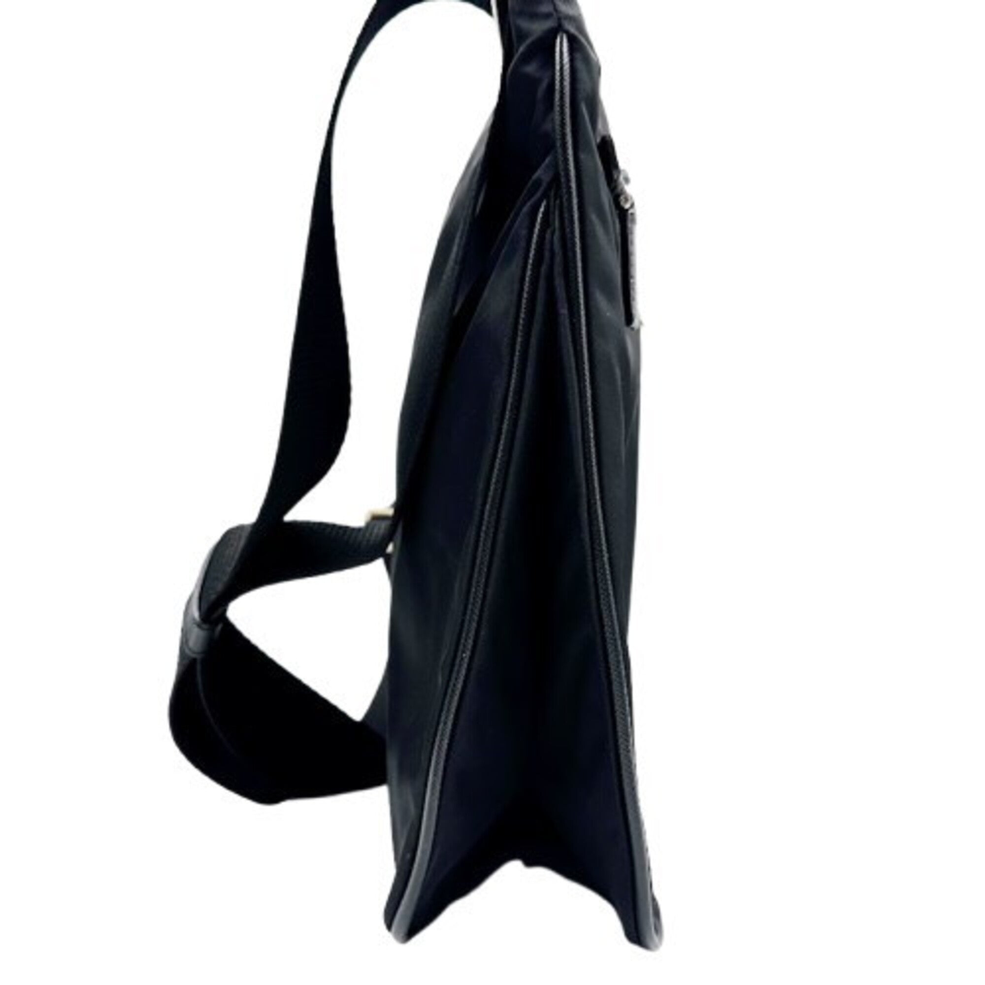 Prada Black Nylon Saffiano Triangle Shoulder Bag (Pre-Owned)