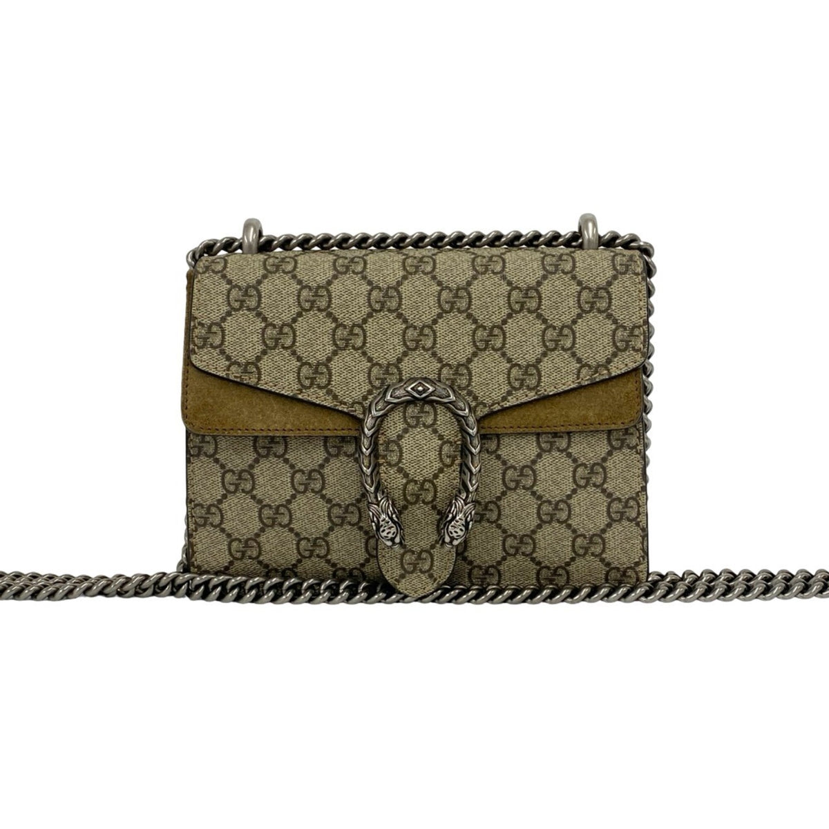 Gucci Brown Suede Elastane Pochette Shoulder Bag (Pre-Owned)