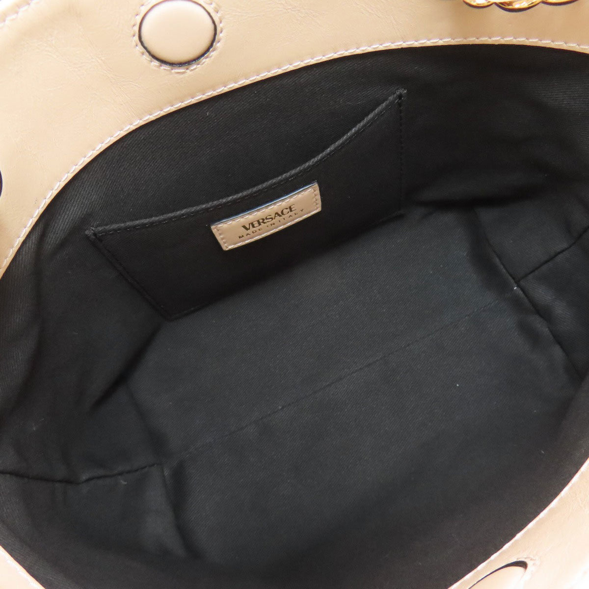 Versace Pink Leather Shoulder Bag (Pre-Owned)