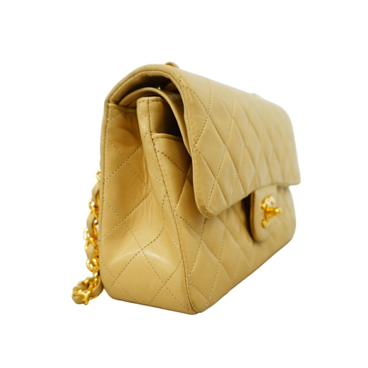 Chanel Beige Leather Shoulder Bag (Pre-Owned)