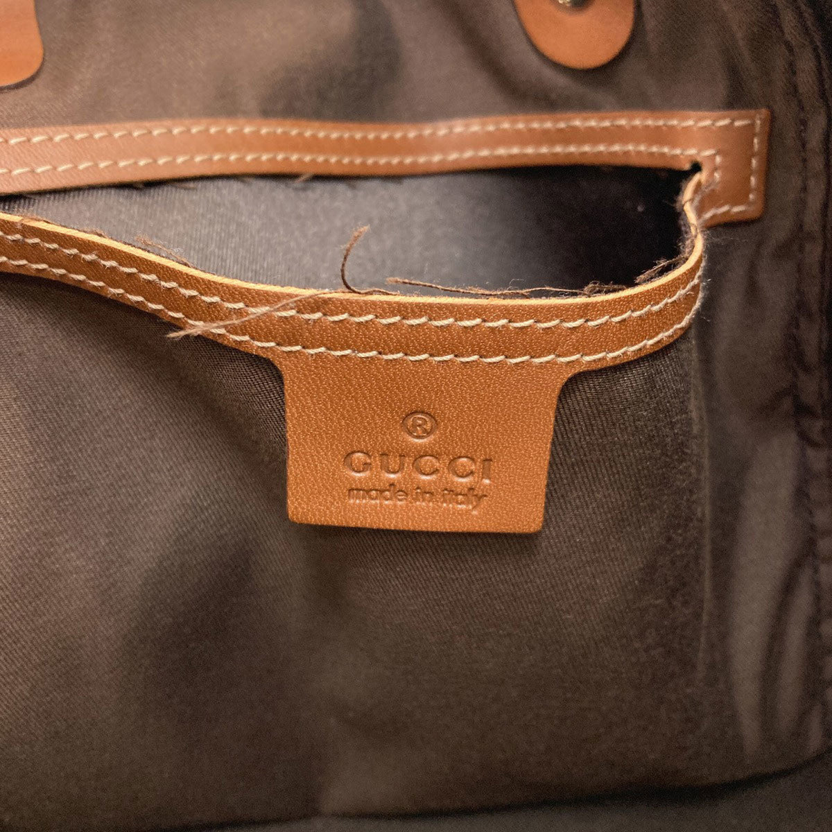 Gucci Brown Ivory Pvc Tote Bag (Pre-Owned)