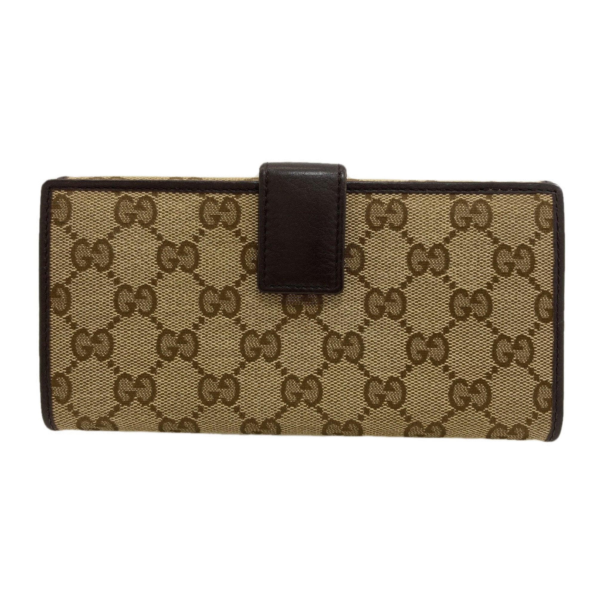 Gucci Brown Canvas Wallet (Tri-Fold) (Pre-Owned)