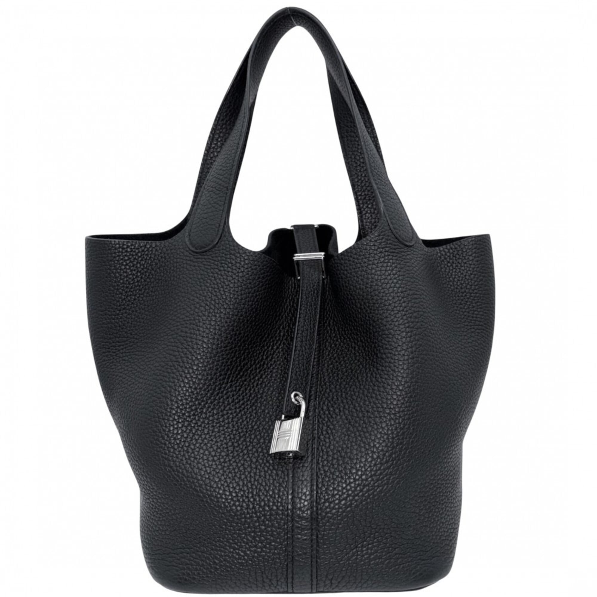 Hermes Black Leather Handbag (Pre-Owned)