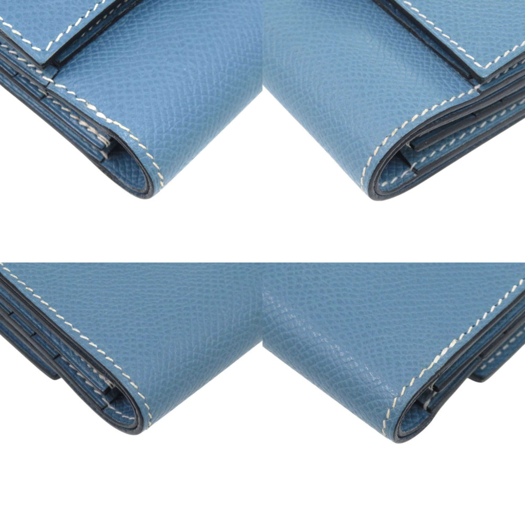 Hermes Blue Jean Epsom Leather Wallet (Bi-Fold) (Pre-Owned)