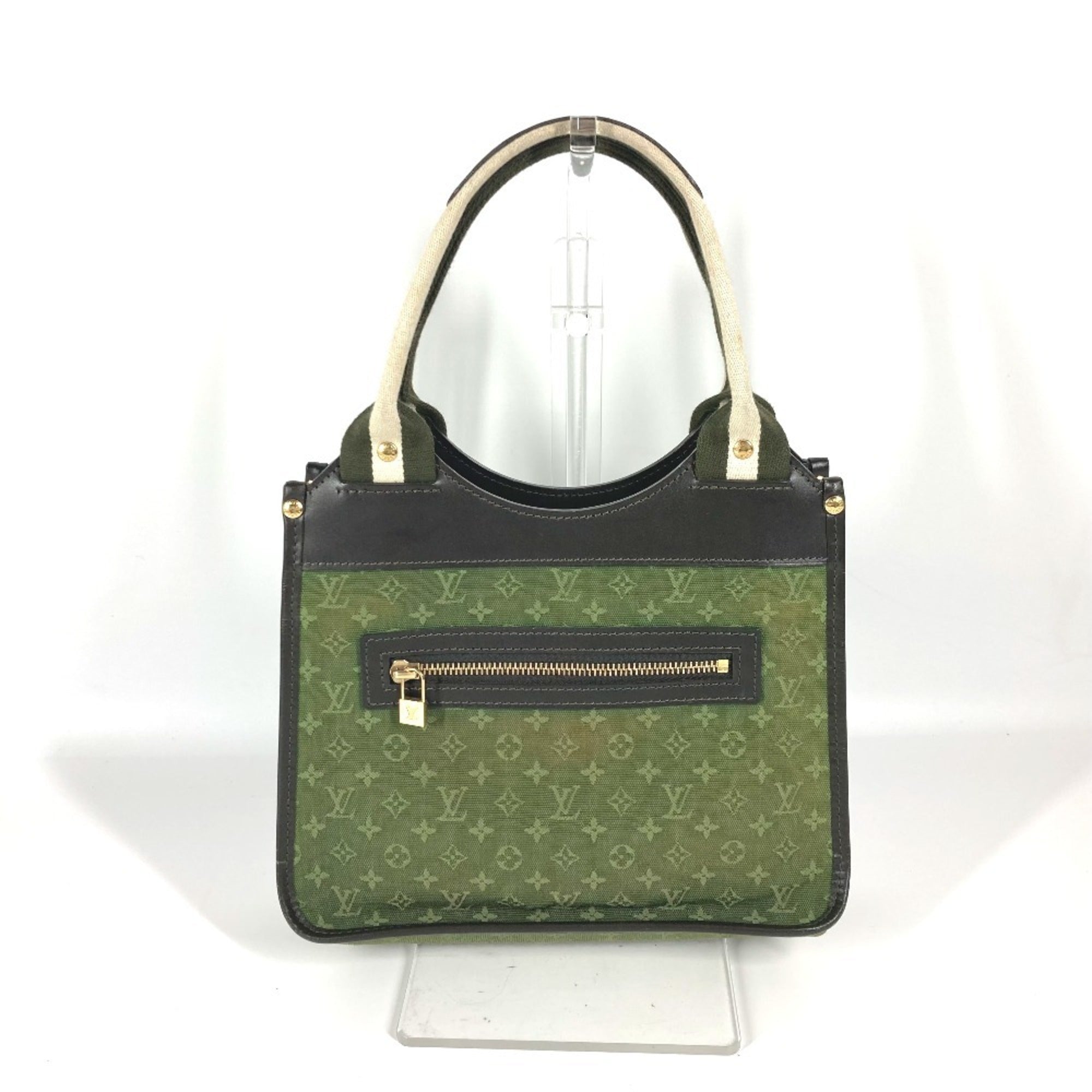 Louis Vuitton Khaki Monogram Mini Handbag Tote Bag (Pre-Owned)