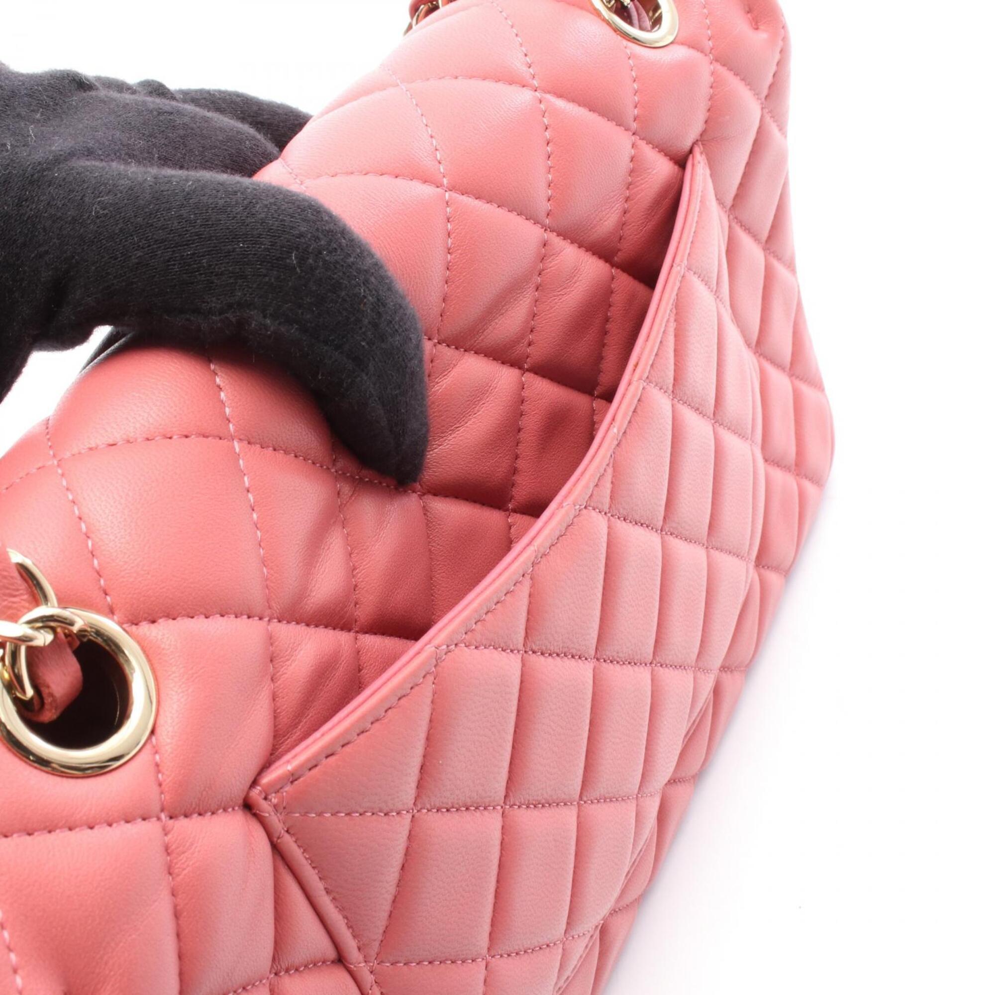 Chanel Pink Leather Handbag Shoulder Bag (Pre-Owned)