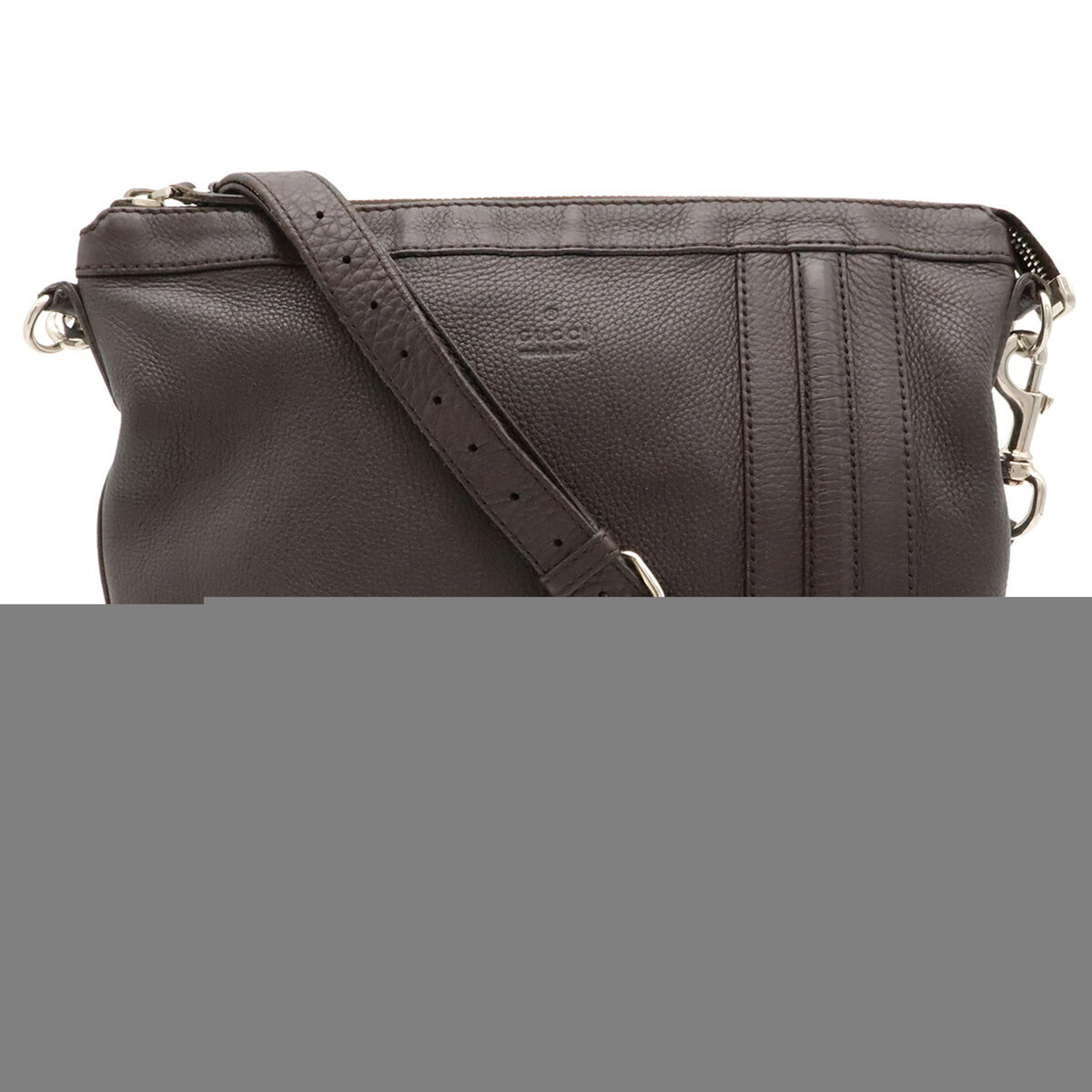 Gucci Dark Brown Leather Shoulder Bag (Pre-Owned)