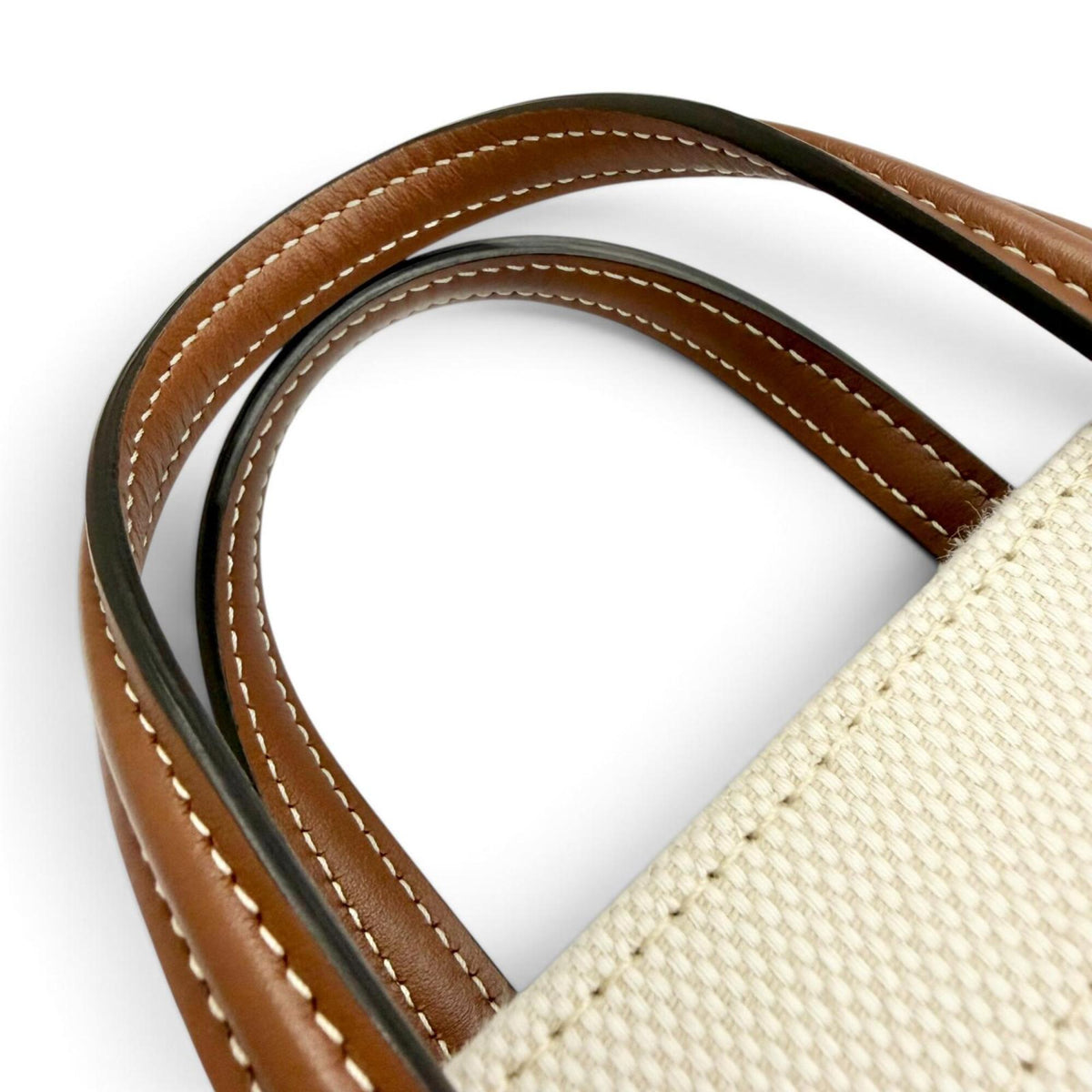 Burberry Beige Cotton Linen Shoulder Bag (Pre-Owned)