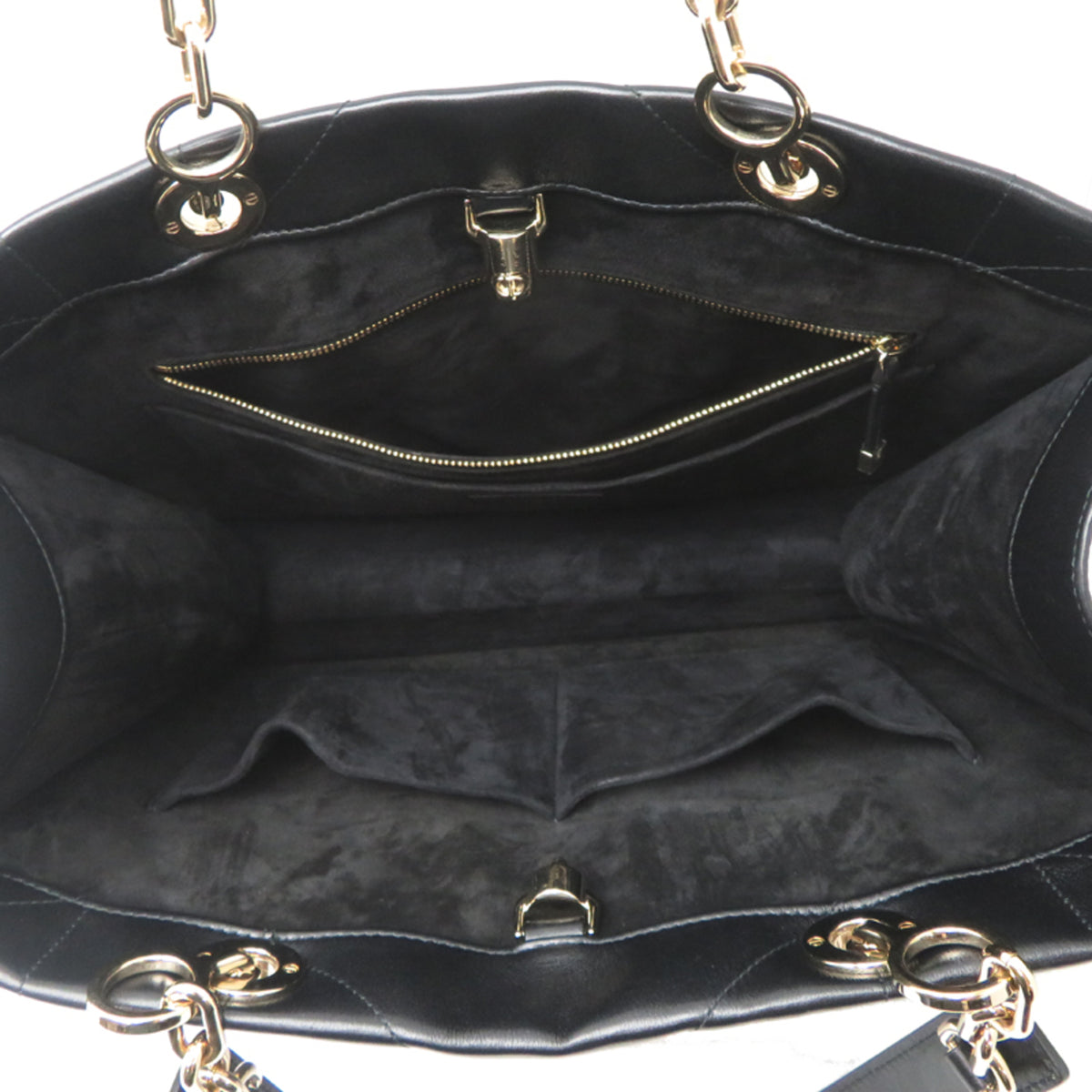 Christian Dior Black Leather Tote Bag (Pre-Owned)
