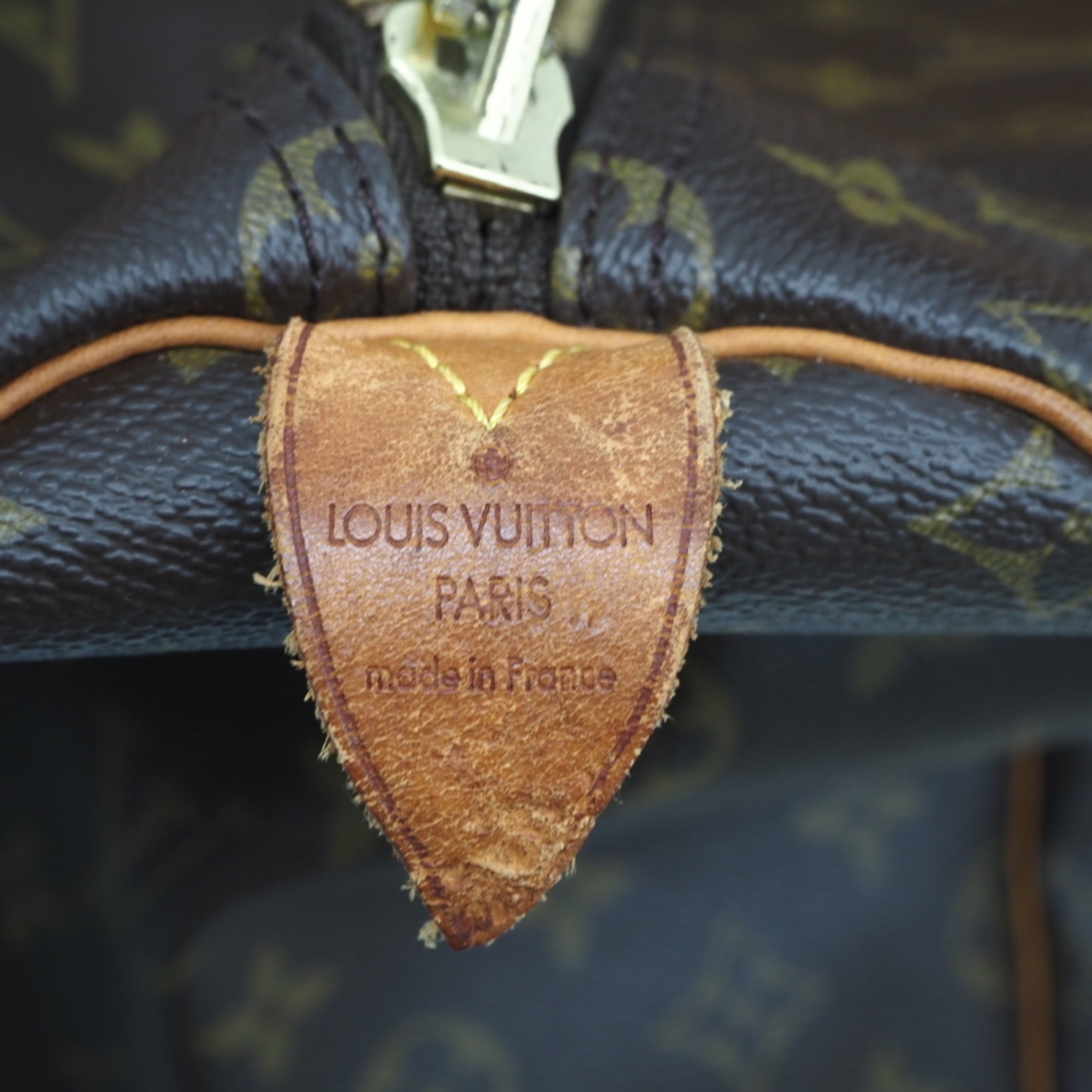 Louis Vuitton Monogram Beige Brown Coated Canvas Leather Boston Bag (Pre-Owned)