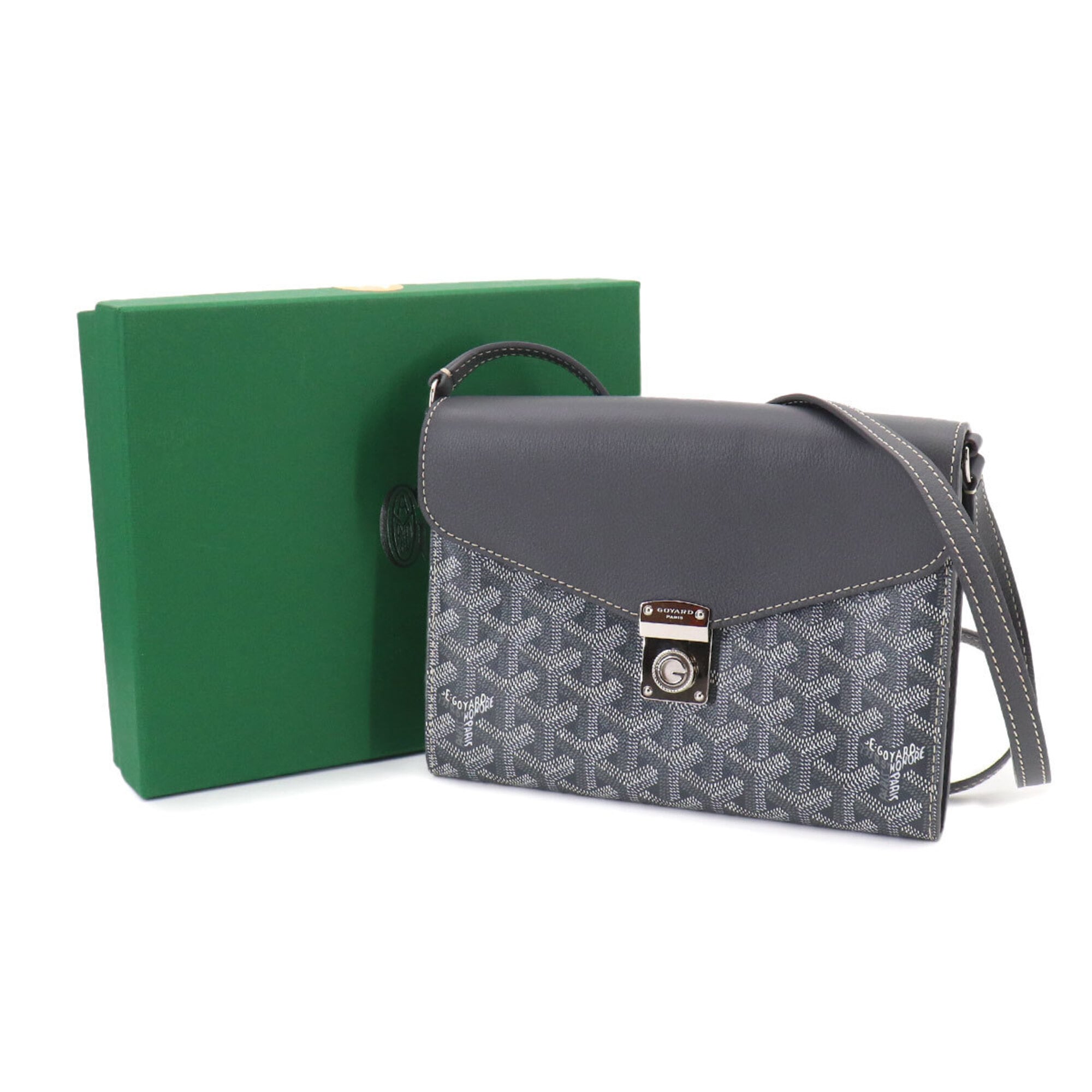 Goyard Gray Pvc Leather Handbag Pouch Shoulder Bag (Pre-Owned)