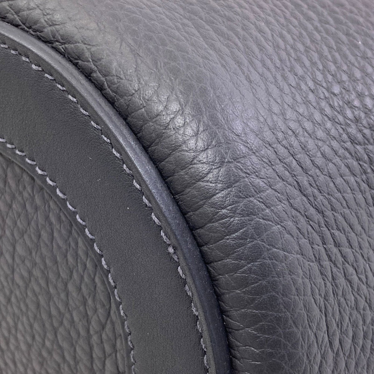 Hermes Gray Taurillon Clemence Leather Handbag (Pre-Owned)
