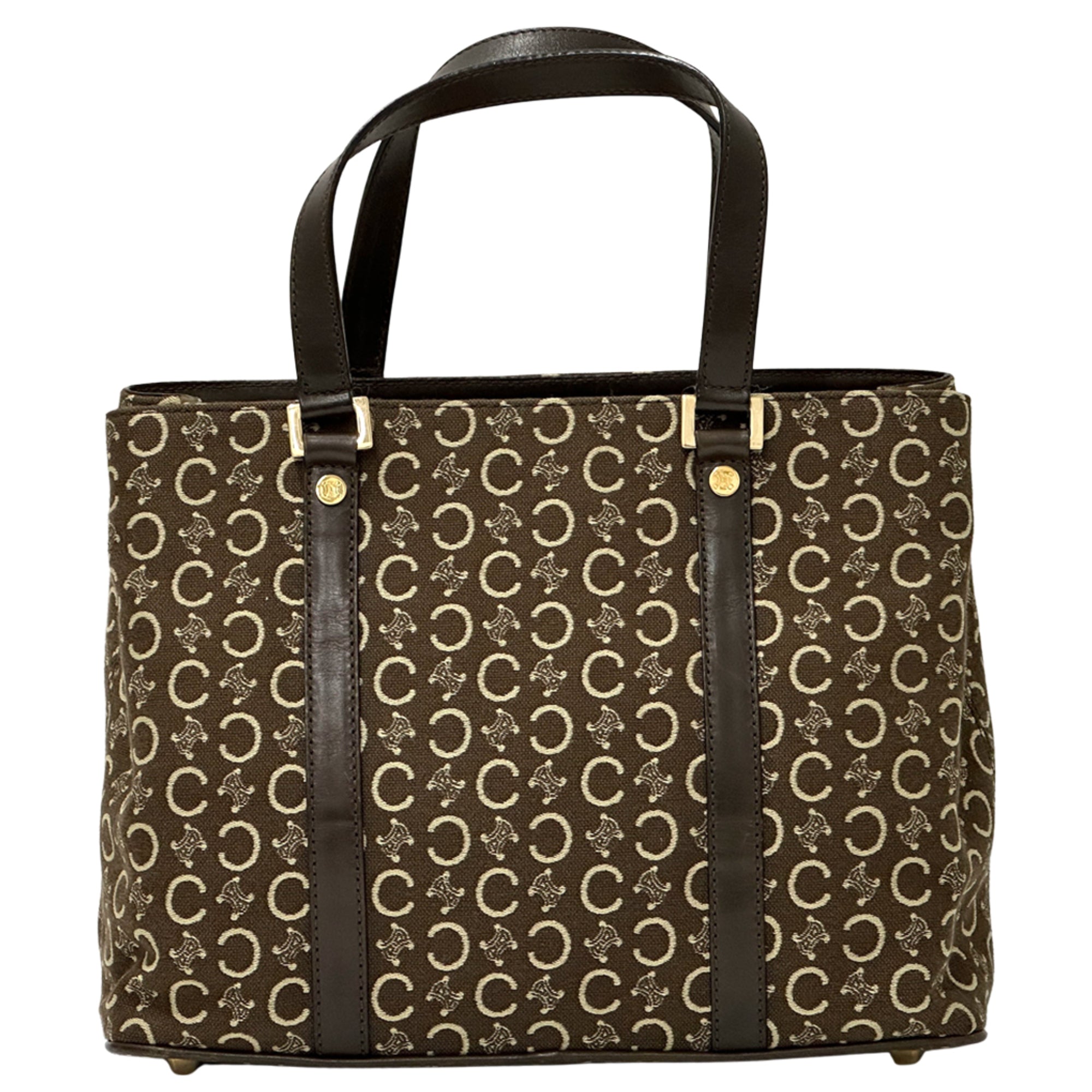 Celine Brown Canvas Handbag (Pre-Owned)