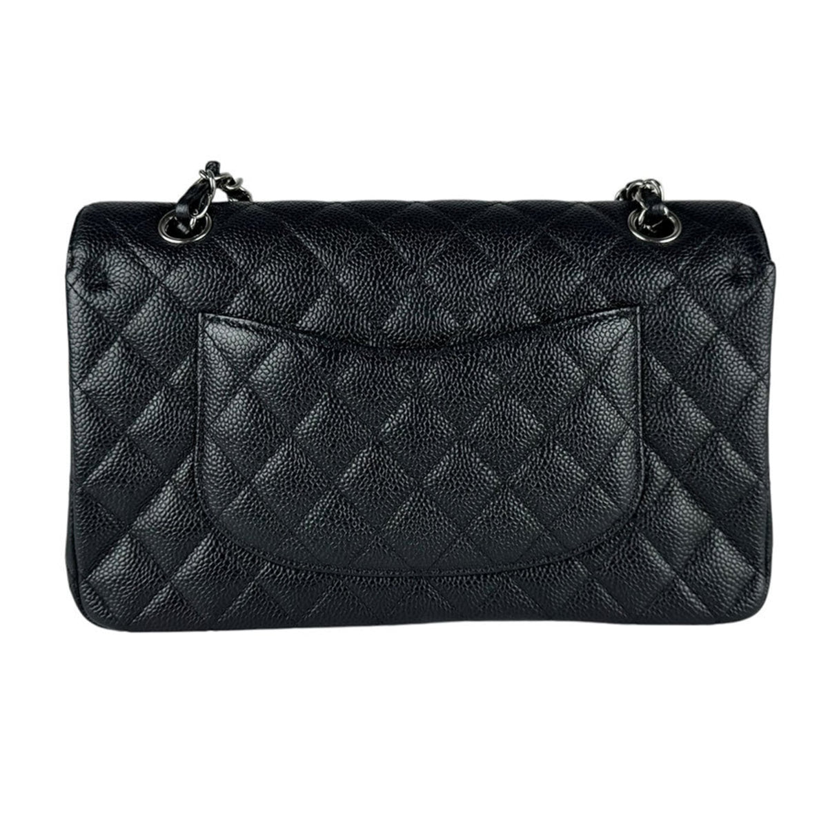 Chanel Black Grained Calfskin Shoulder Bag (Pre-Owned)