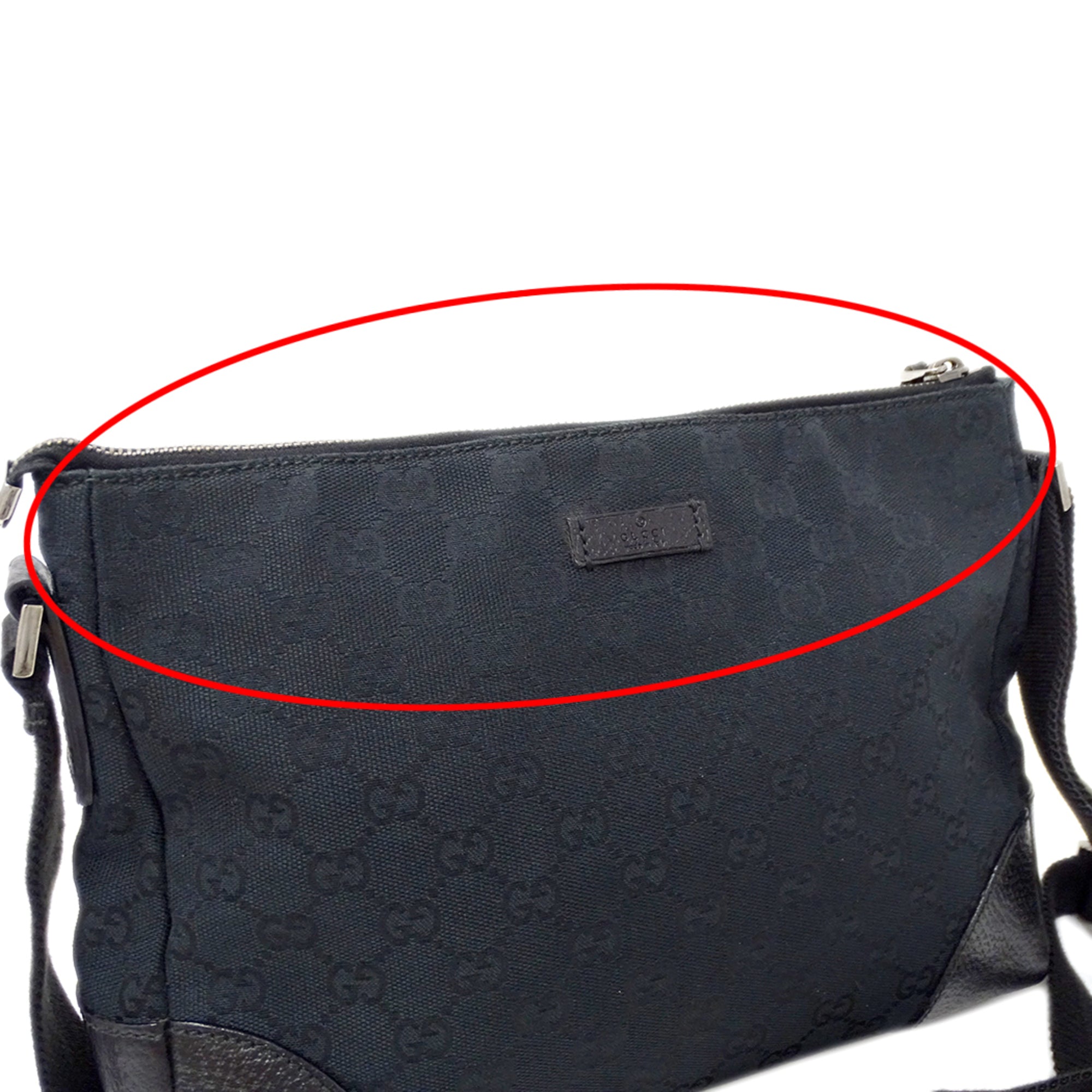 Gucci Black Gg Canvas Handbag Shoulder Bag (Pre-Owned)