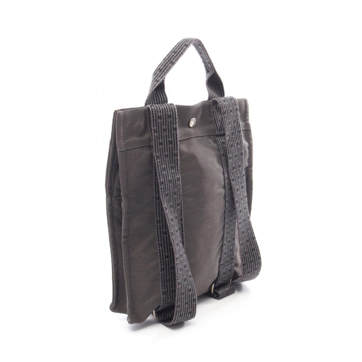 Hermes Gray Nylon Canvas Backpack Handbag (Pre-Owned)