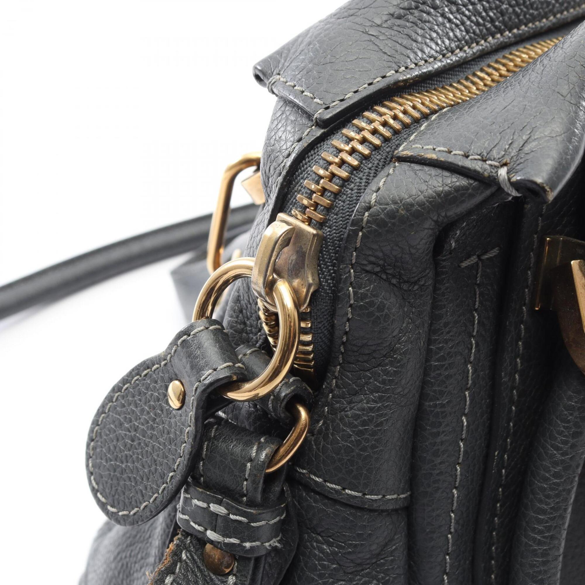 Chloé Gray Leather Handbag (Pre-Owned)