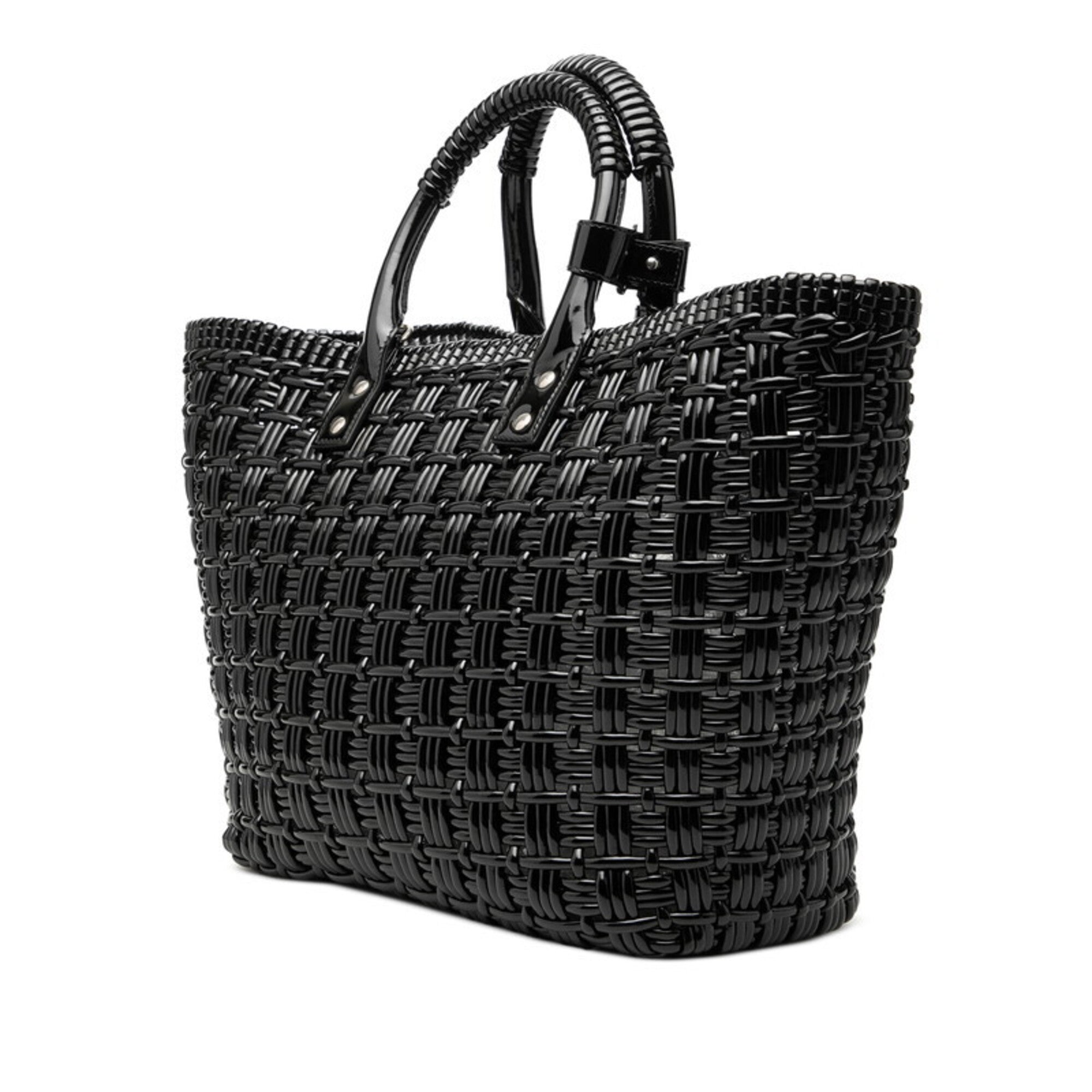 Balenciaga Black Leather Shoulder Bag Tote Bag (Pre-Owned)
