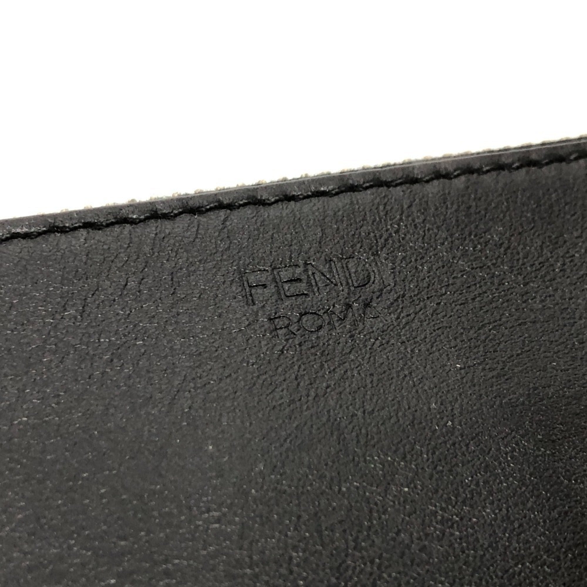 Fendi Black Multi-Color Leather Clutch Bag (Pre-Owned)
