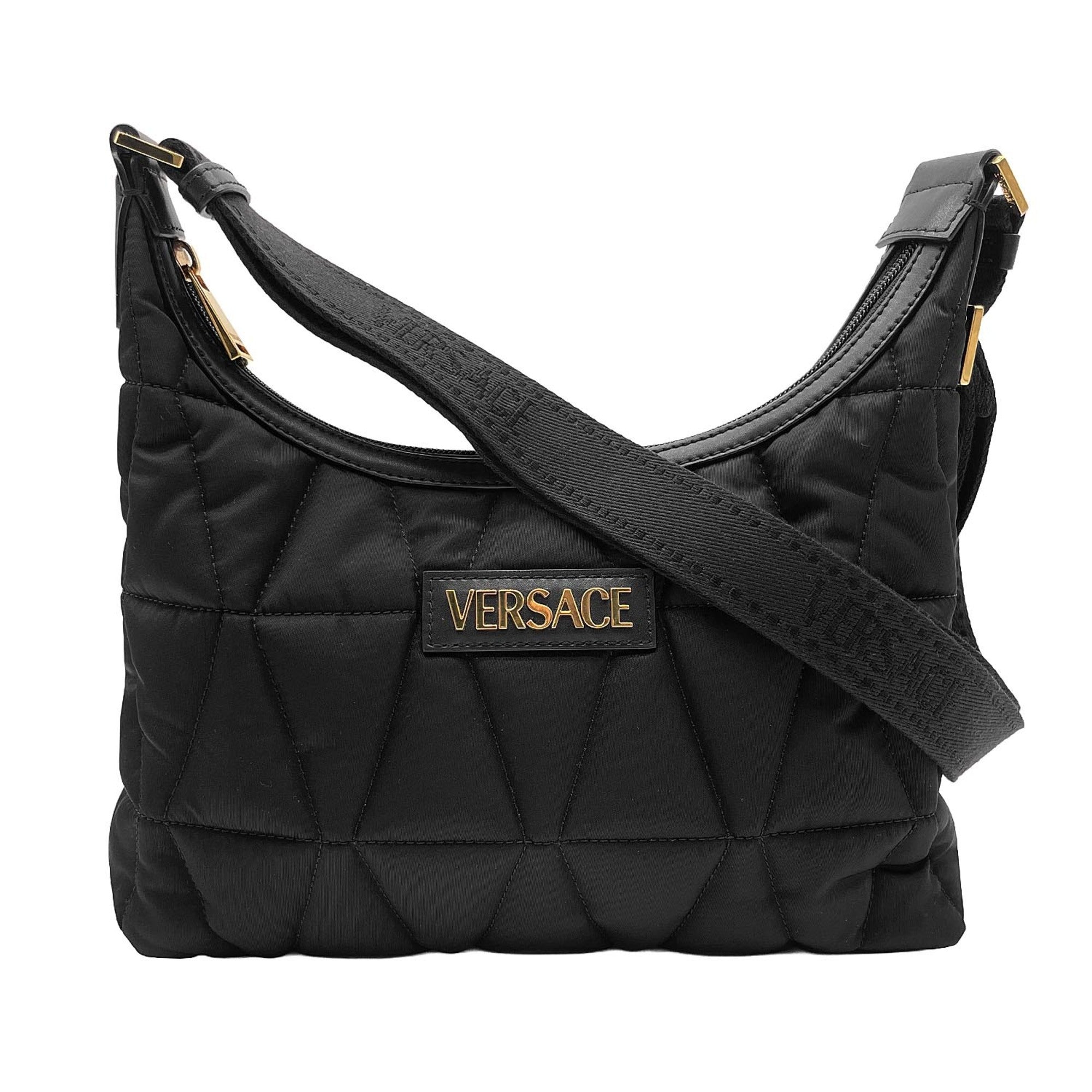 Versace Black Nylon Shoulder Bag (Pre-Owned)