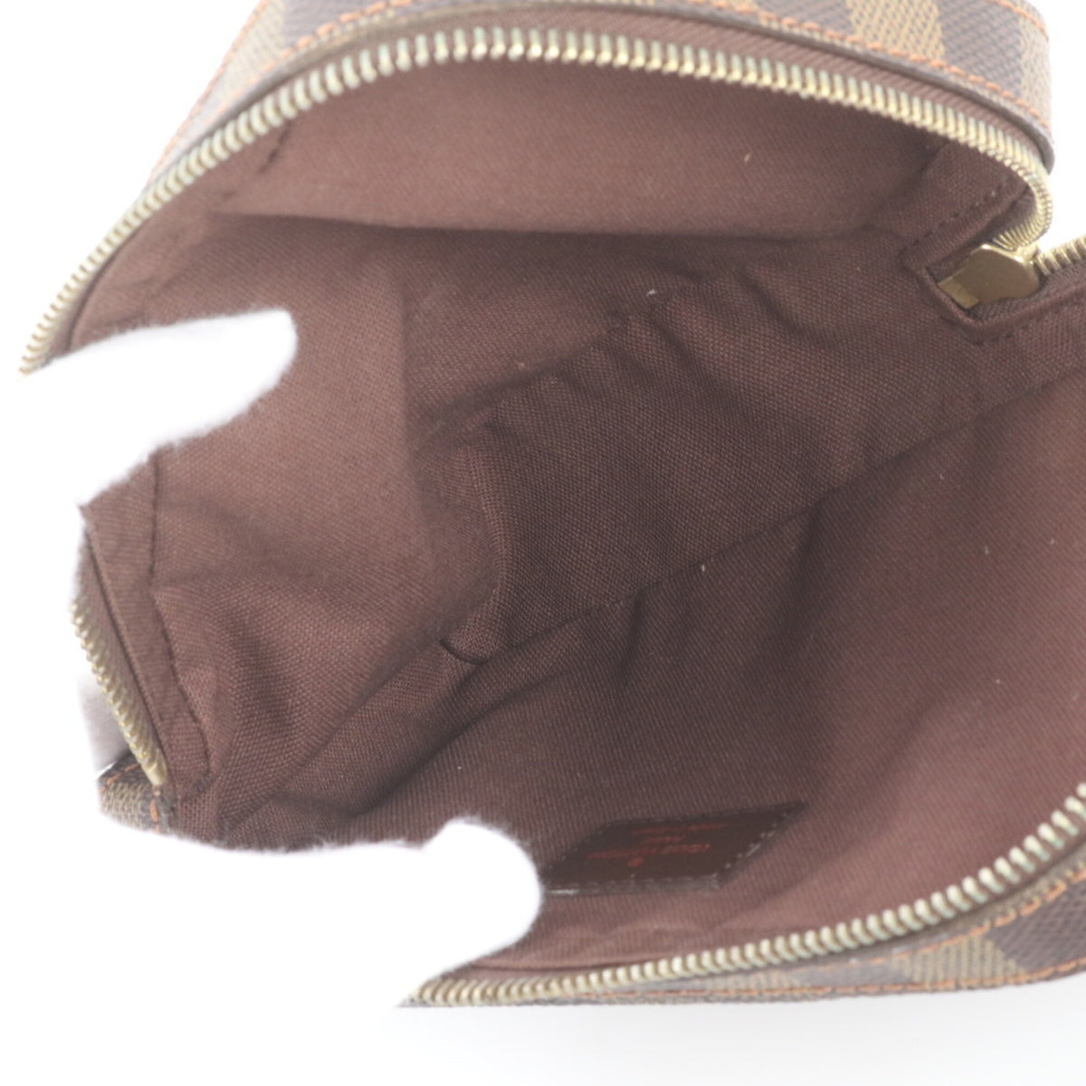 Louis Vuitton Ebene Leather Coated Canvas Pouch Sling Bag (Pre-Owned)