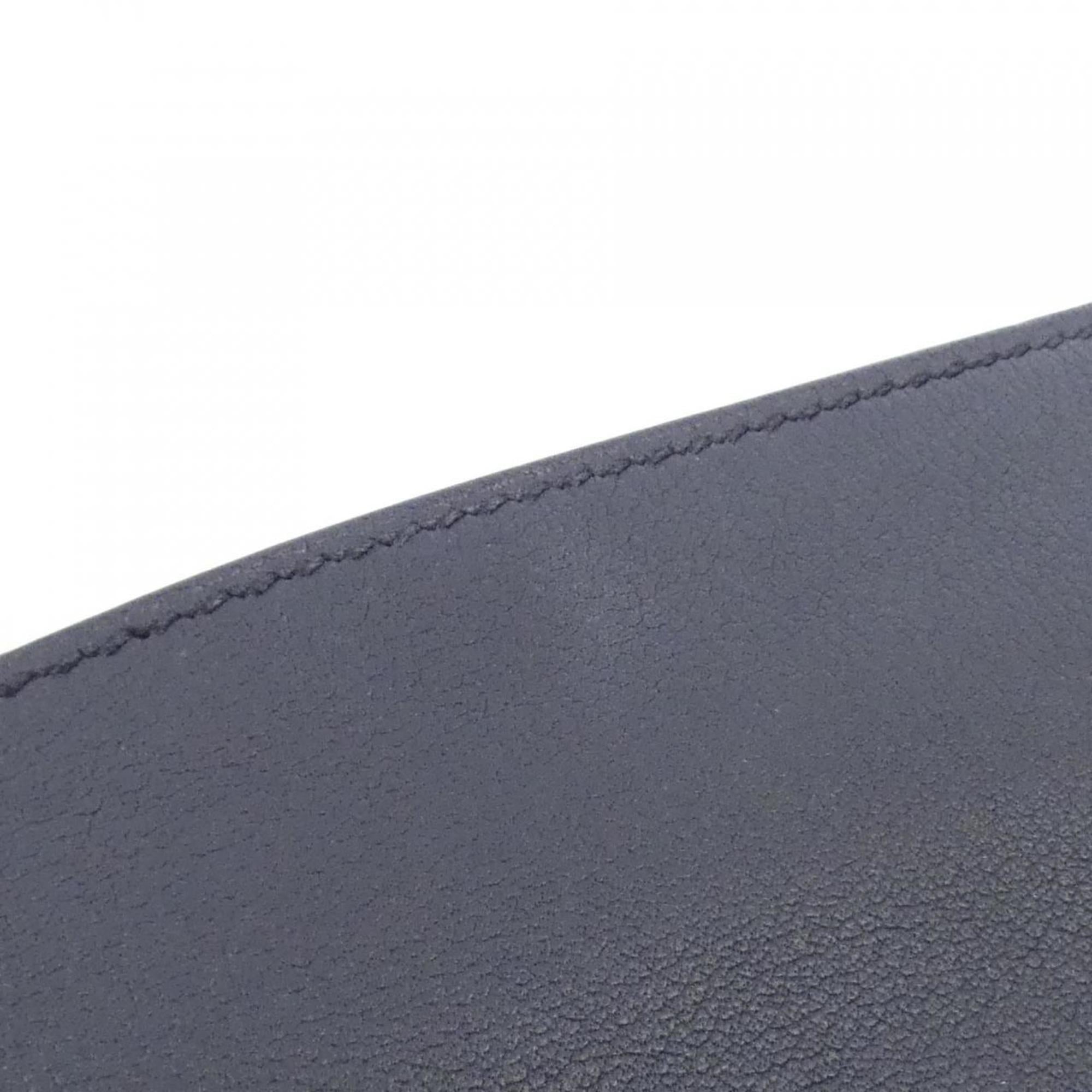 Hermes Black Swift Leather Chain/Shoulder Wallet (Pre-Owned)