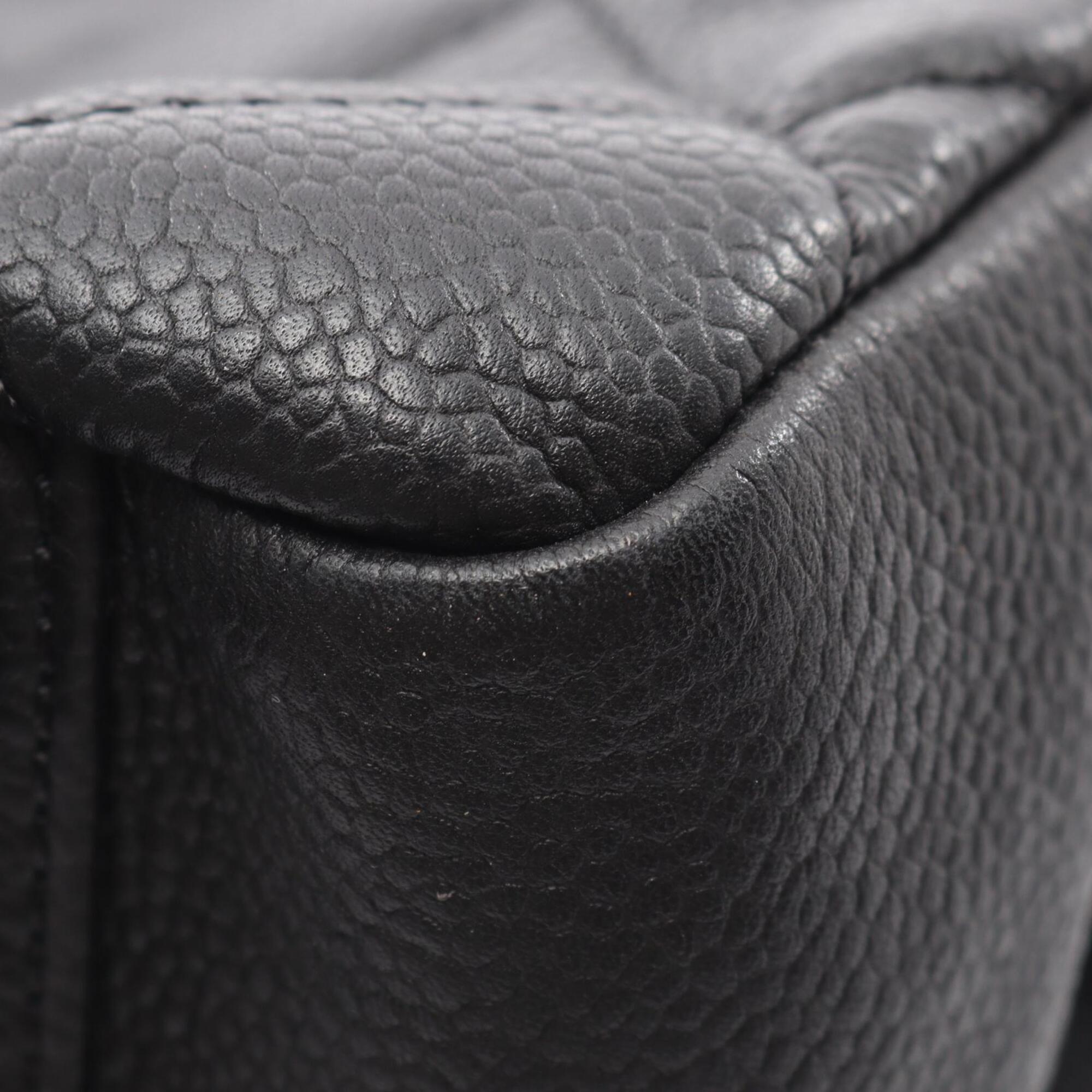 Chanel Black Grained Calfskin Handbag Tote Bag (Pre-Owned)