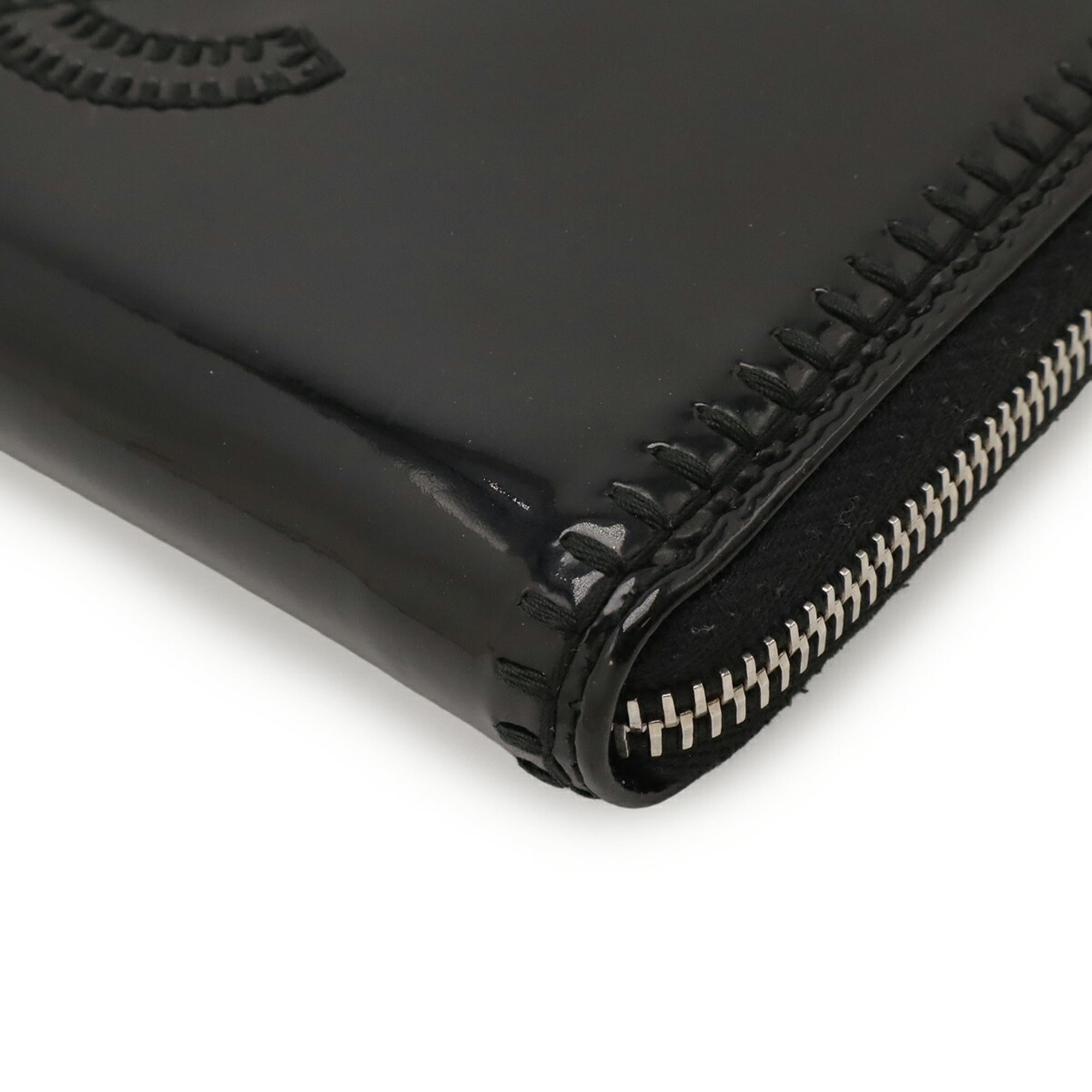Chanel Black Leather Long Wallet (Bi-Fold) (Pre-Owned)