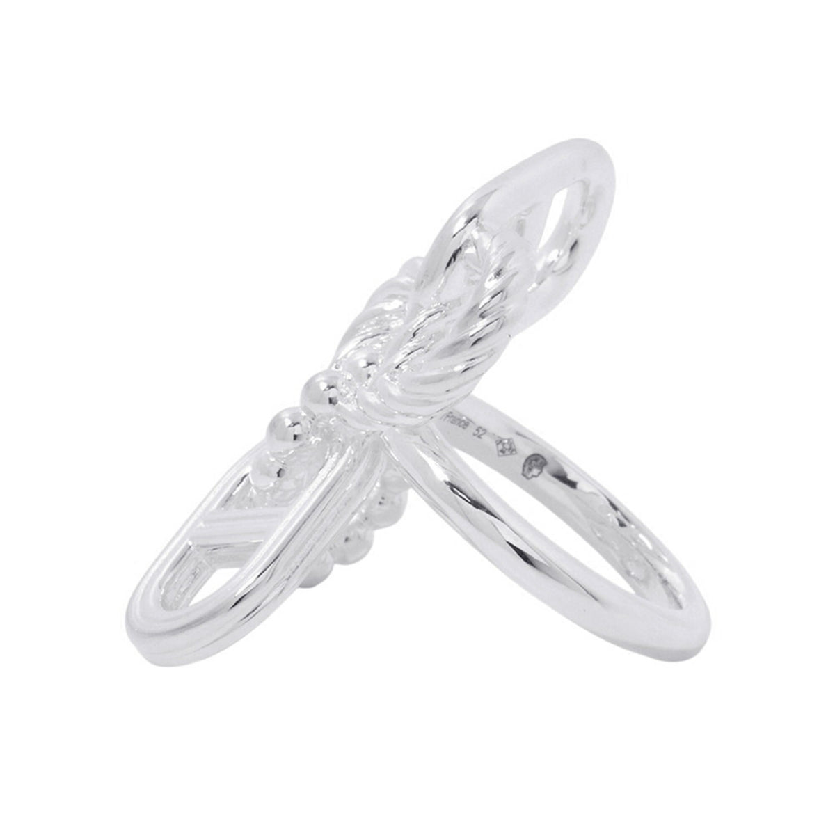 Hermes Silver 925 Band Ring (Pre-Owned)