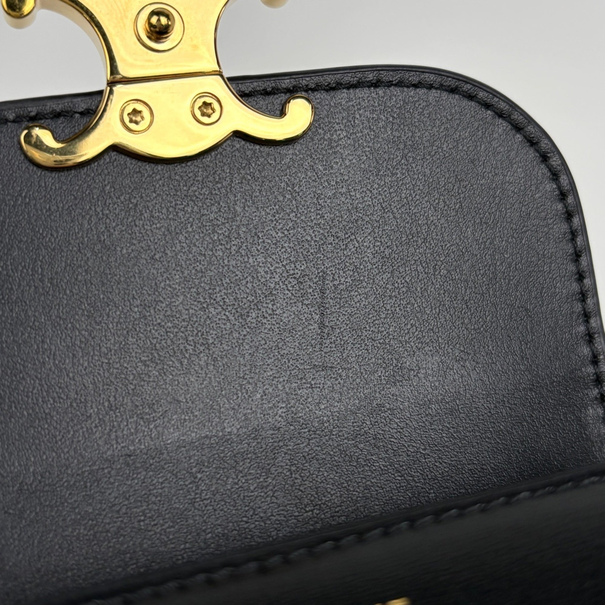 Celine Black Leather Wallet (Tri-Fold) (Pre-Owned)