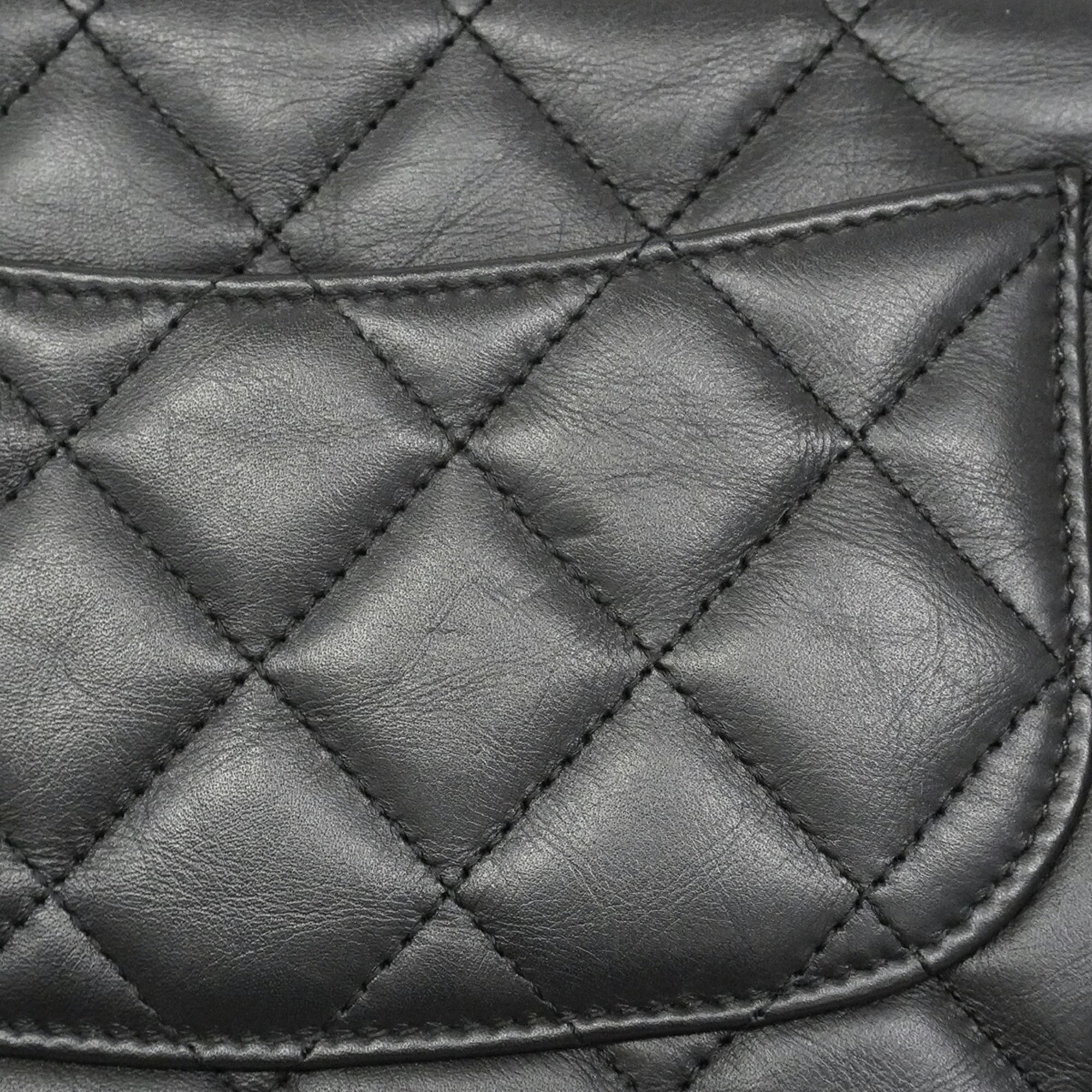 Chanel Black Leather Chain/Shoulder Wallet (Pre-Owned)