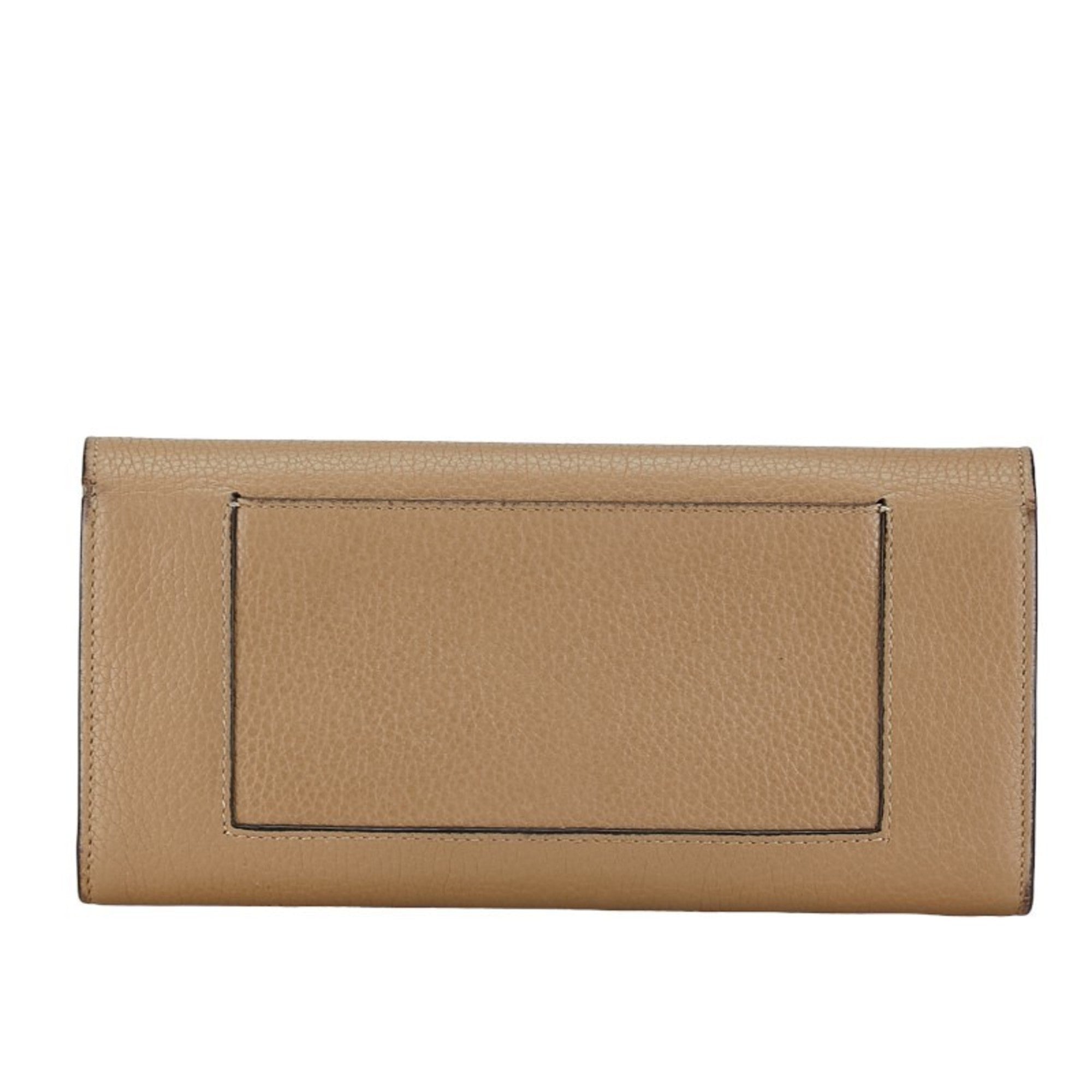Celine Beige Leather Coin Purse/Coin Case (Pre-Owned)