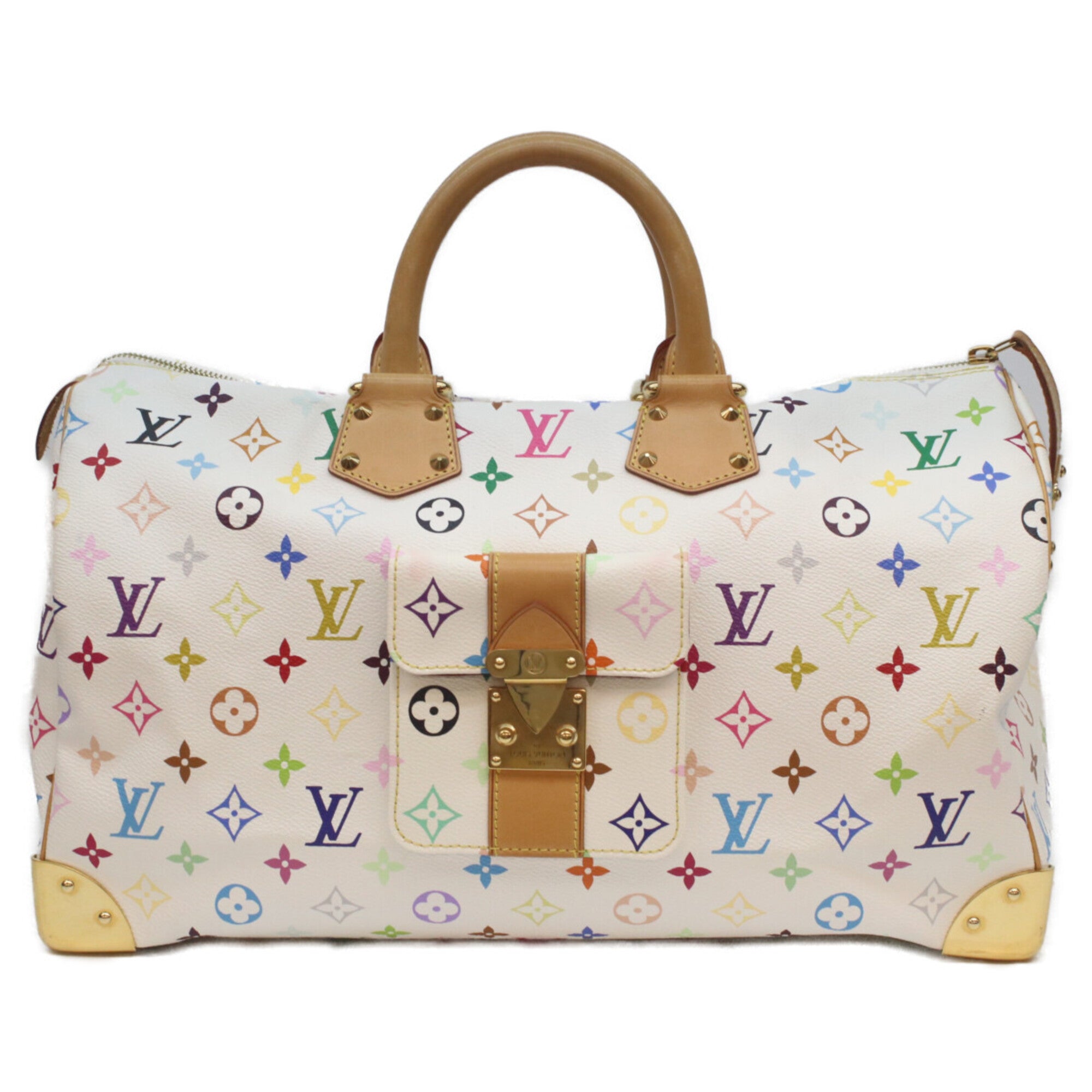 Louis Vuitton Monogram Multicolore Blanc White Monogram Multicolore Boston Bag (Pre-Owned)