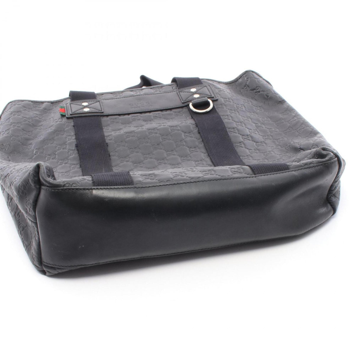 Gucci Black Leather Handbag Tote Bag (Pre-Owned)