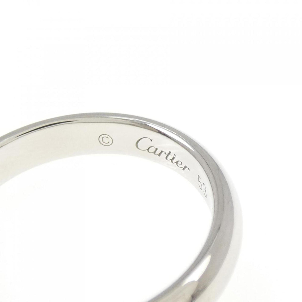 Cartier Platinum Platinum 950 Band Ring (Pre-Owned)