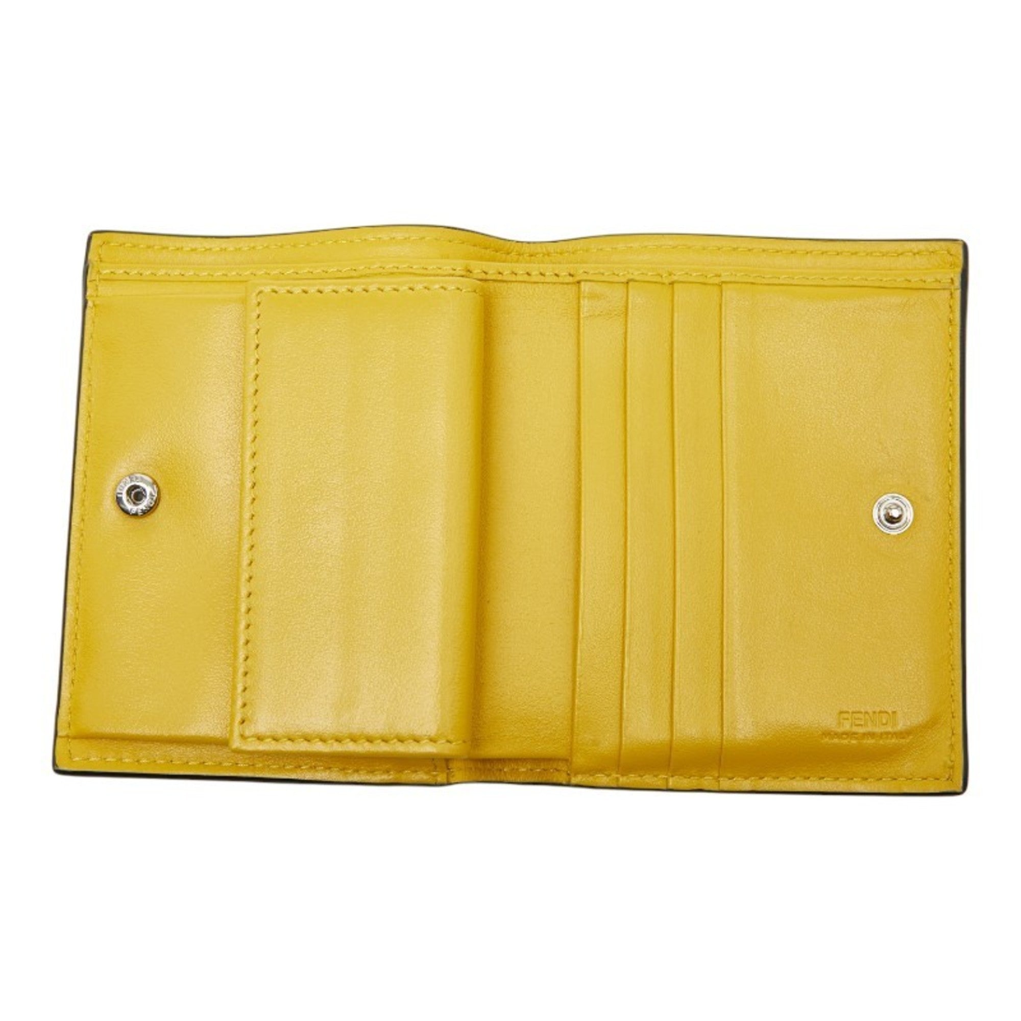 Fendi Yellow Leather Wallet (Bi-Fold) (Pre-Owned)