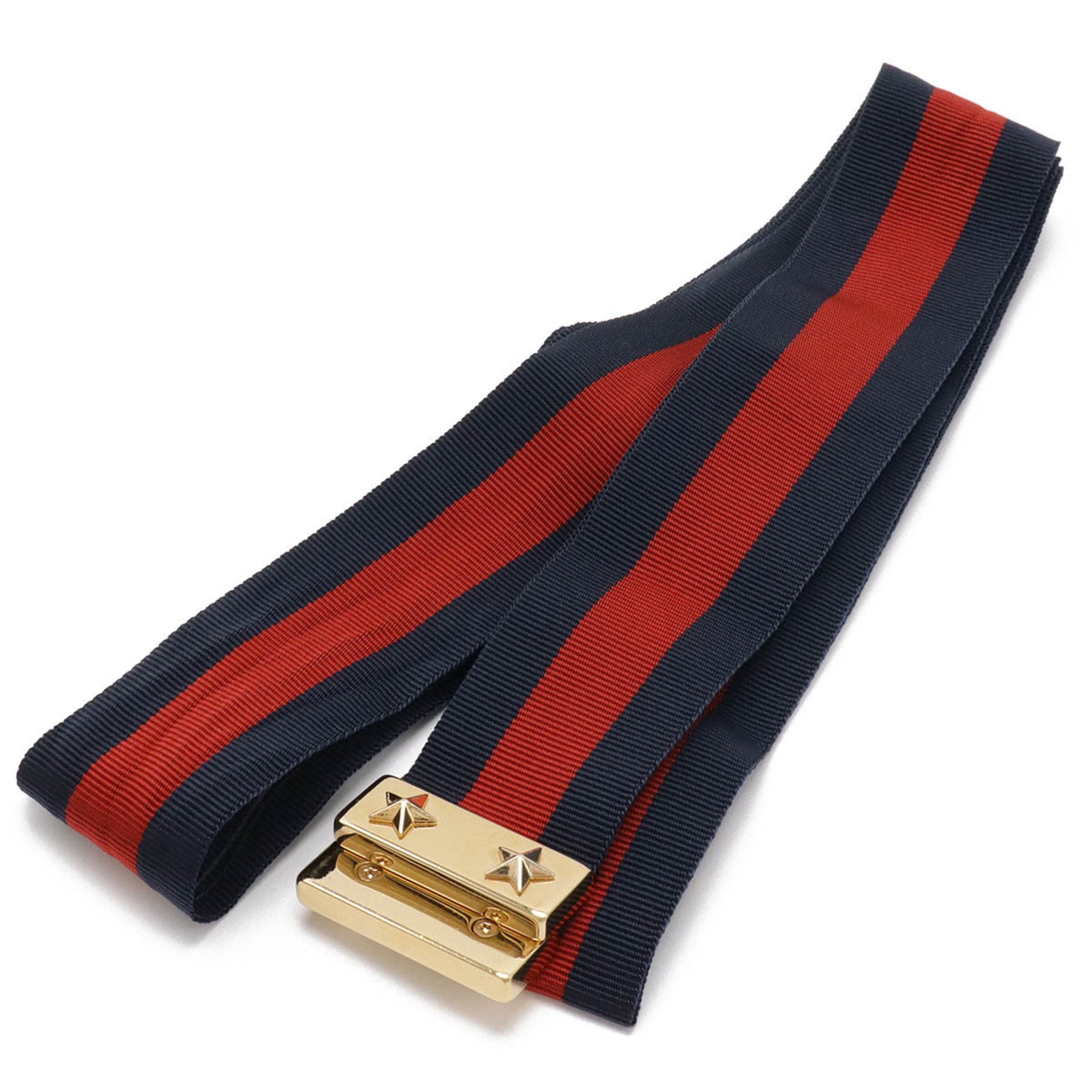 Gucci Black Green Red Color Leather Clutch Bag Shoulder Bag (Pre-Owned)