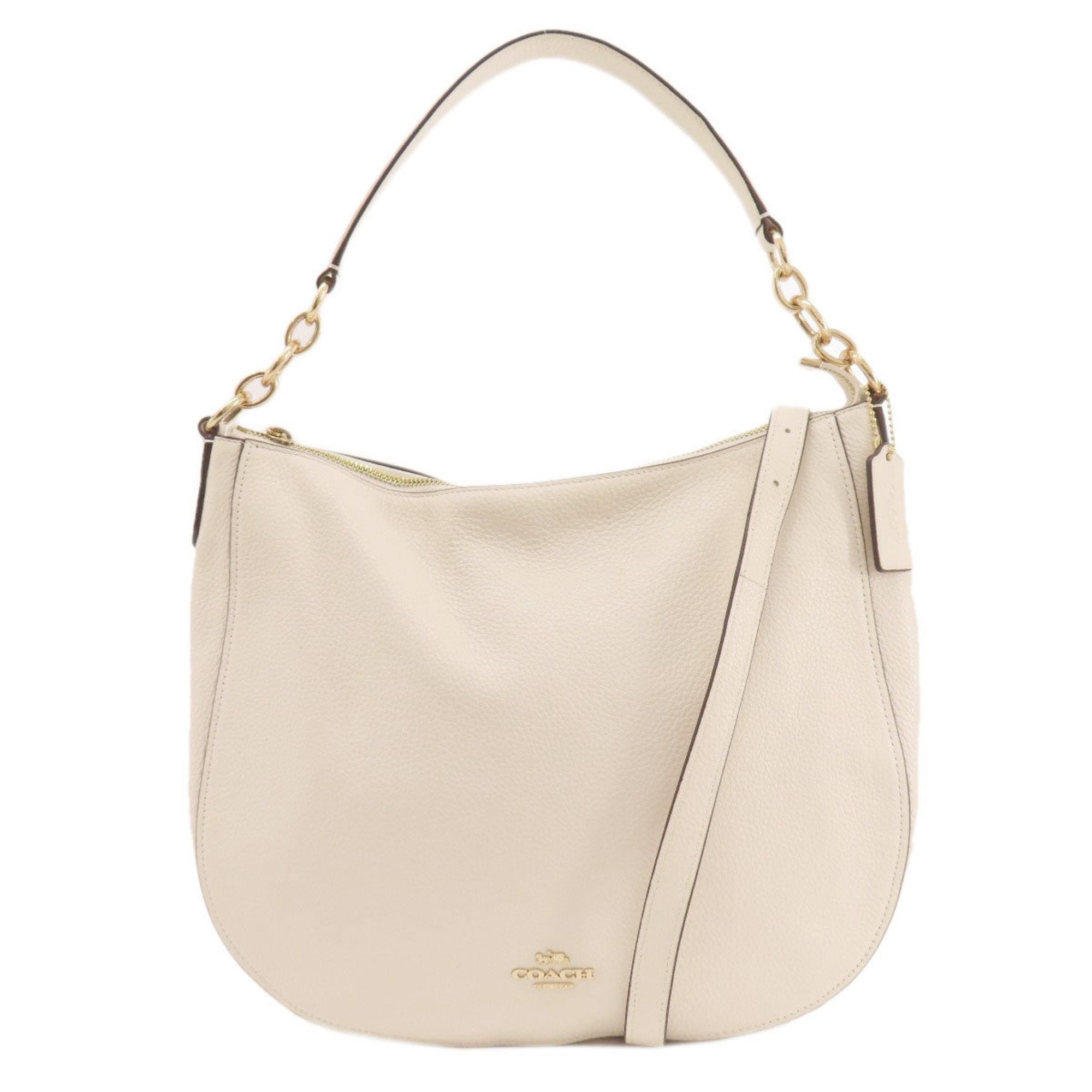Coach White Leather Shoulder Bag (Pre-Owned)
