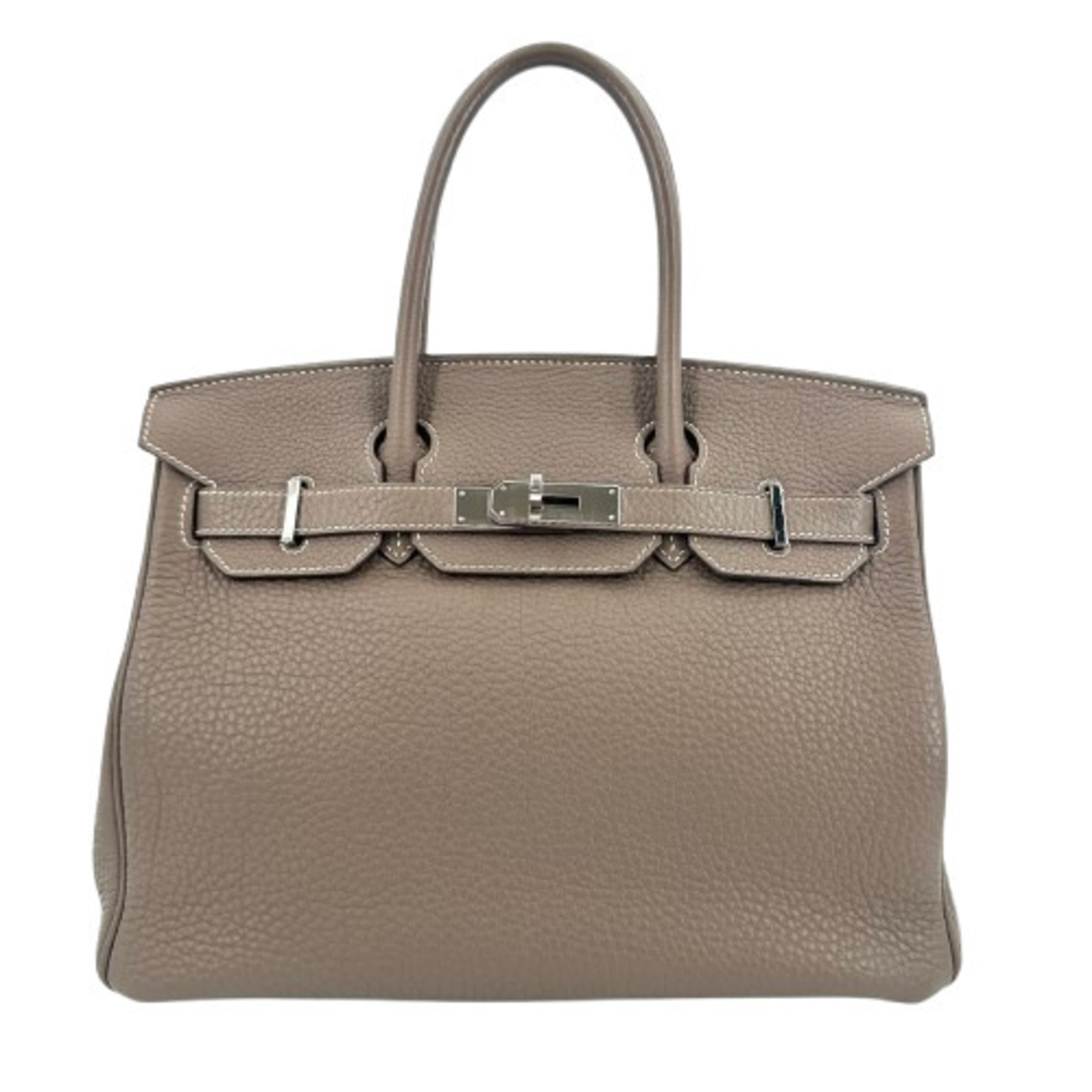 Hermes Birkin Etoupe Gray Togo Leather Handbag (Pre-Owned)