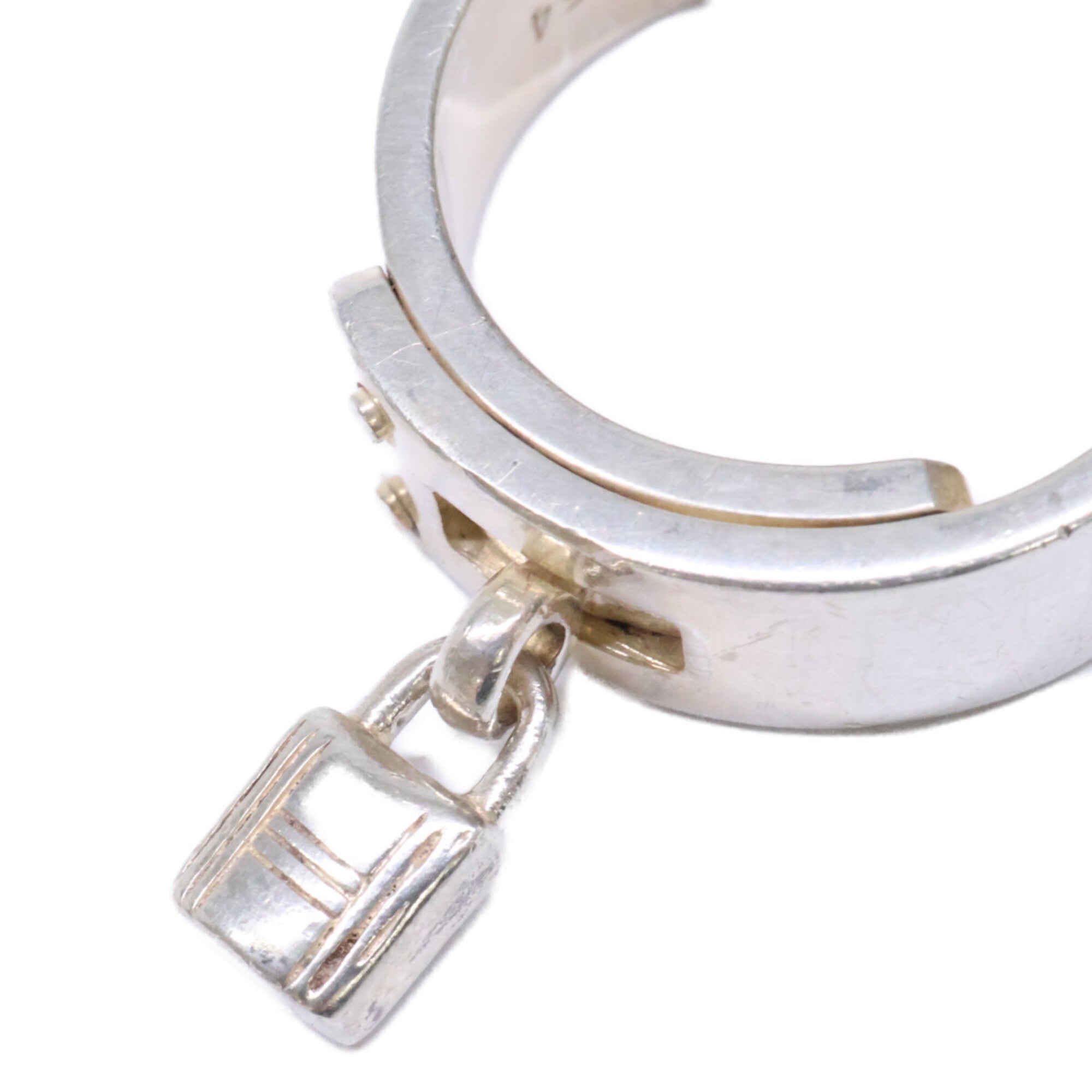 Hermes Silver Silver 925 Band Ring (Pre-Owned)